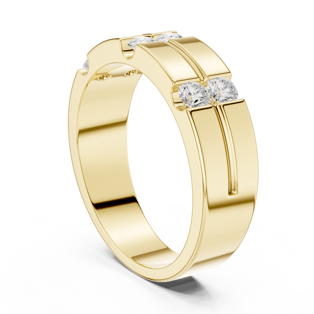 Timeless Round Diamond Accented Lab Grown Diamond Ring