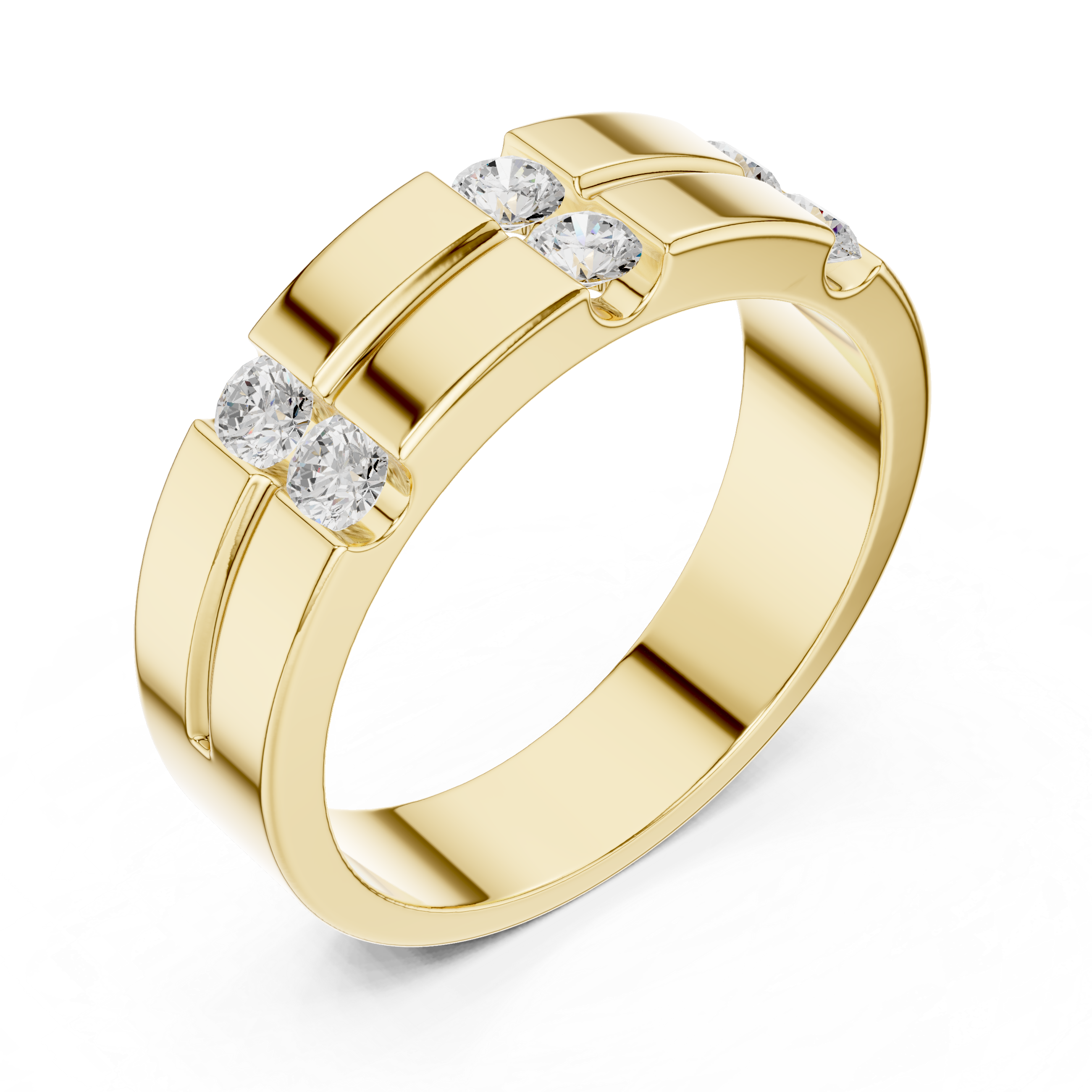 Timeless Round Diamond Accented Lab Grown Diamond Ring