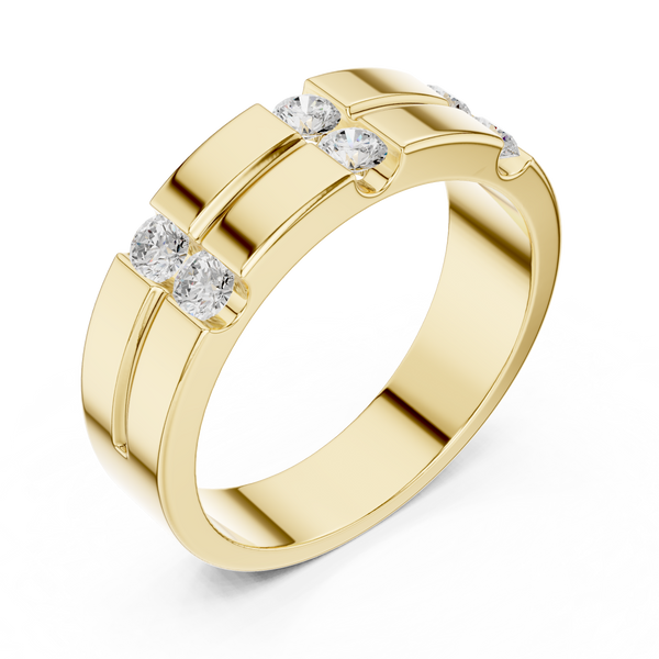 Timeless Round Diamond Accented Lab Grown Diamond Ring
