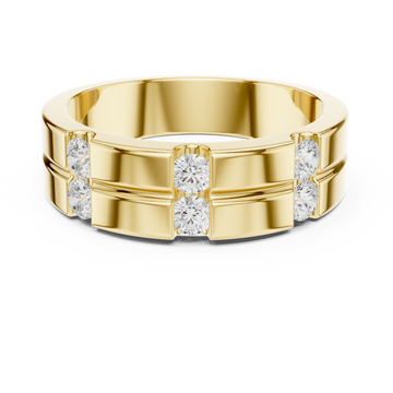 Timeless Round Diamond Accented Lab Grown Diamond Ring