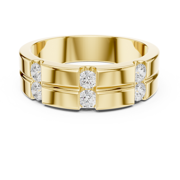 Timeless Round Diamond Accented Lab Grown Diamond Ring