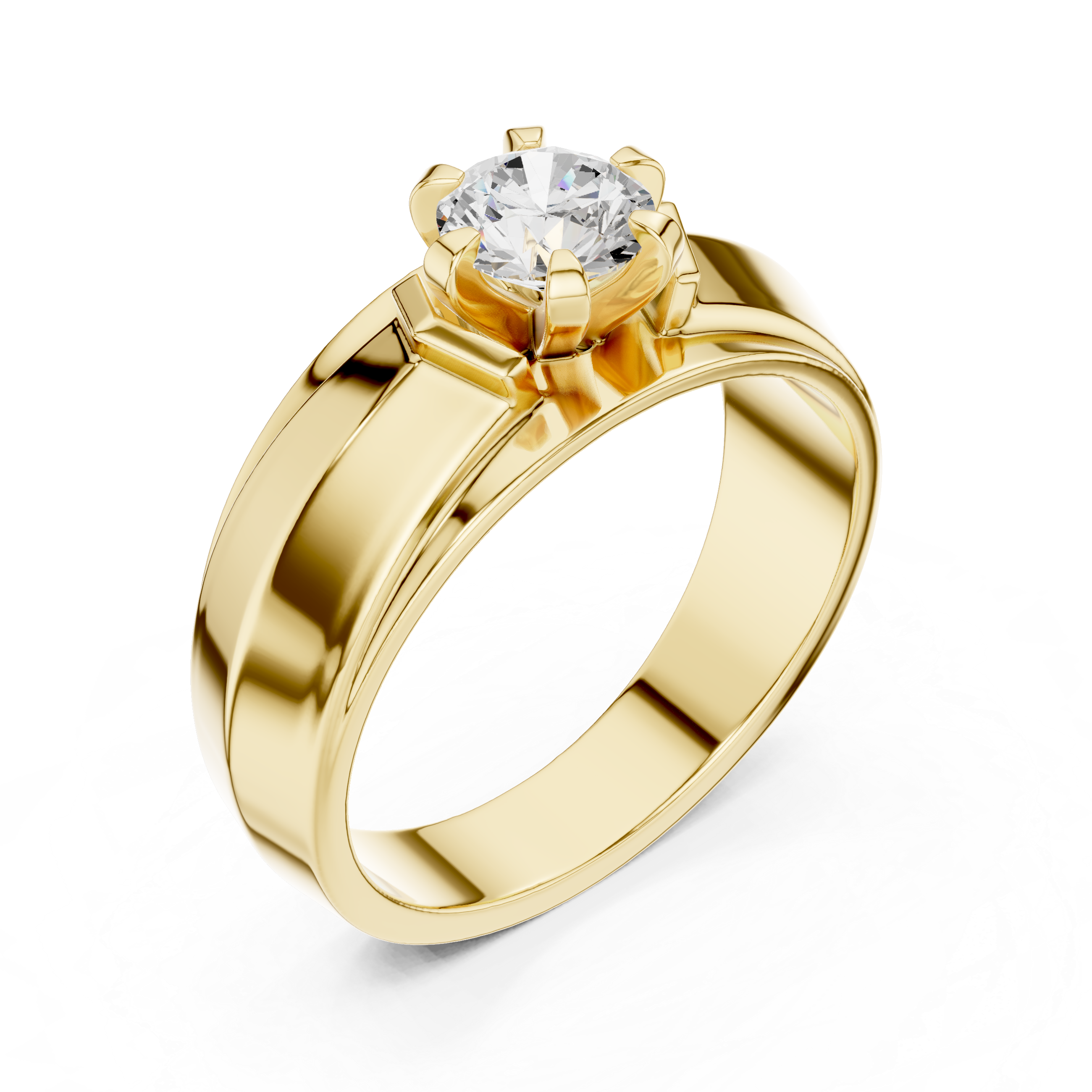 Luminous 0.8 ct Round Diamond Solitaire