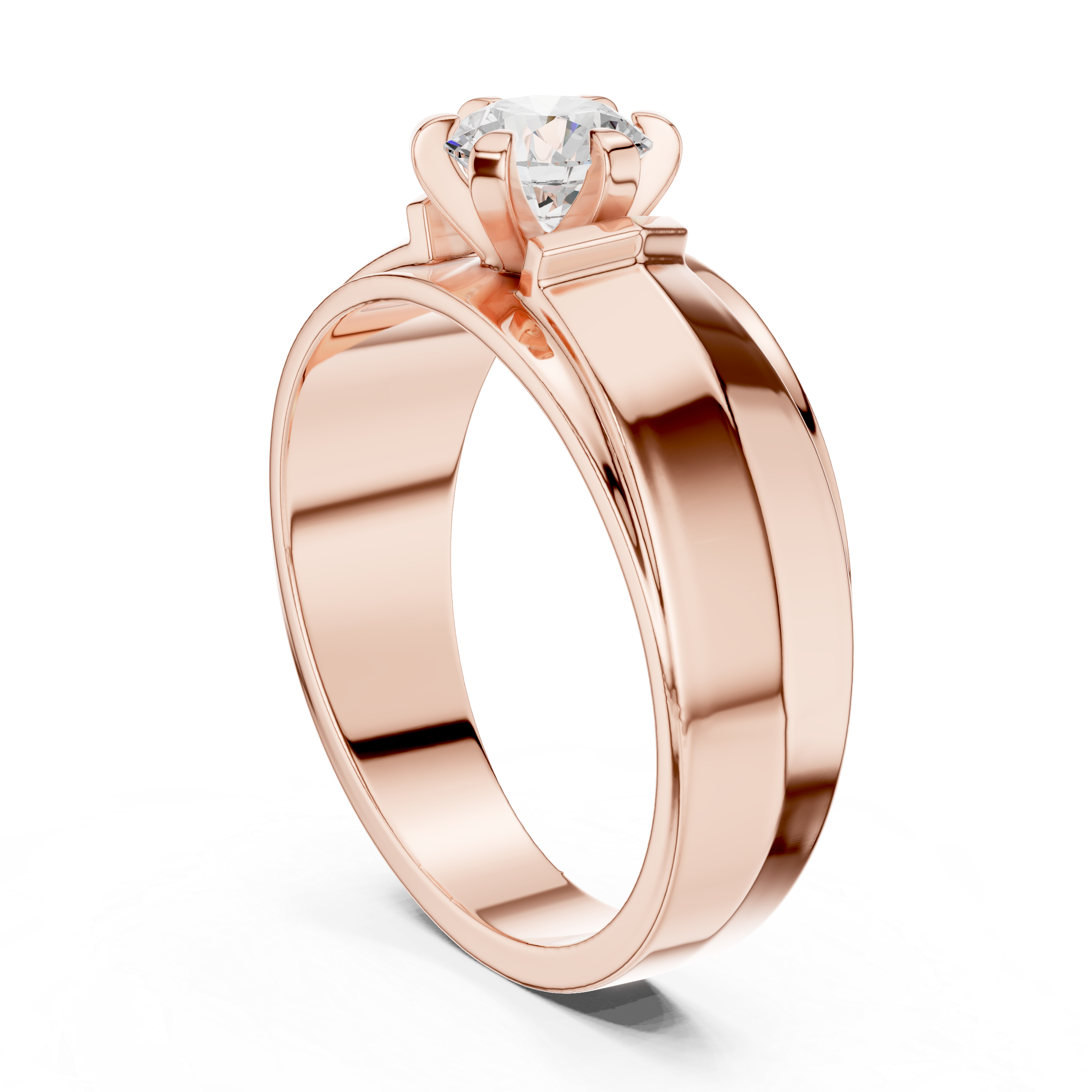 Brilliant 0.8 ct Round Diamond Solitaire Lab Grown Diamond Ring