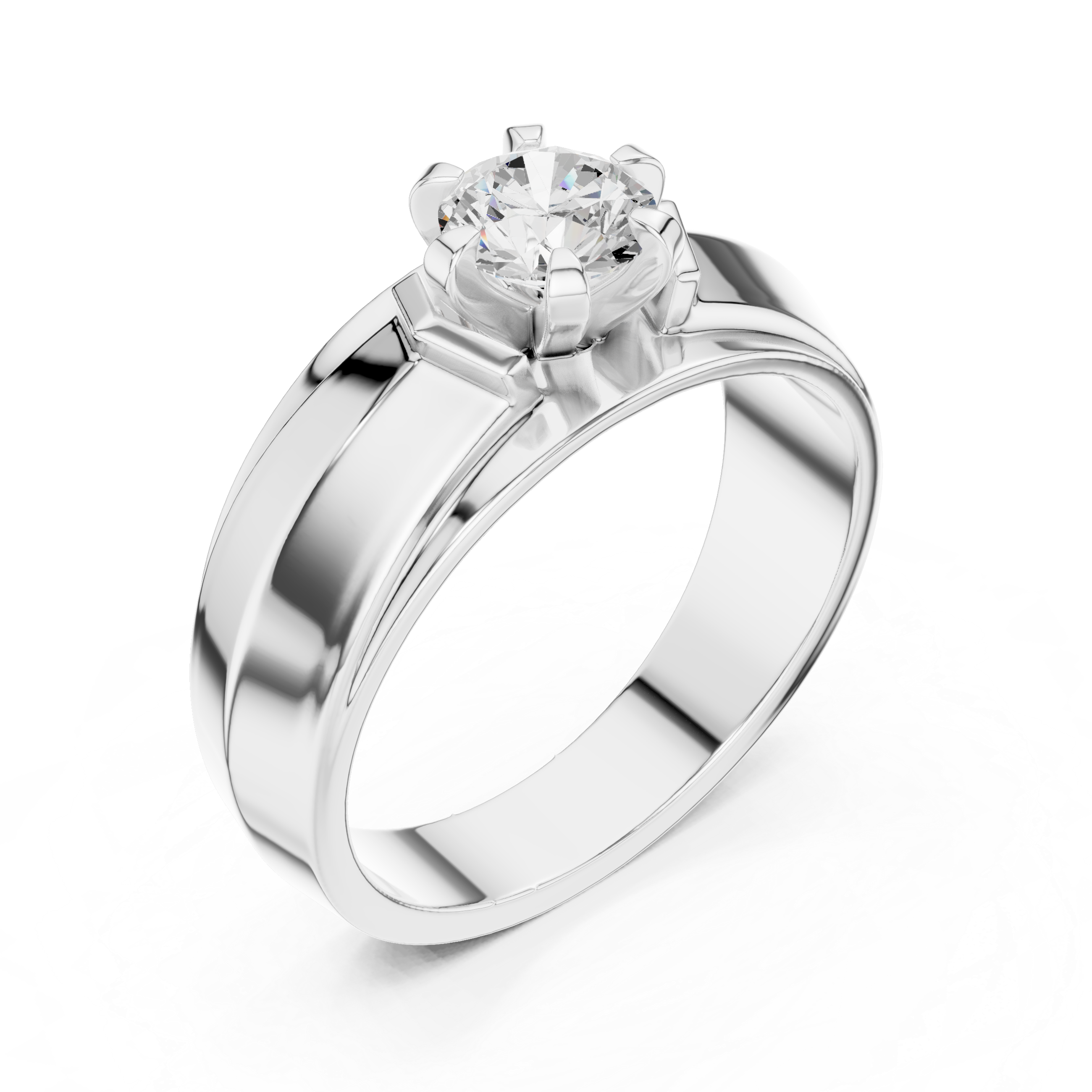 Brilliant 0.8 ct Round Diamond Solitaire Lab Grown Diamond Ring