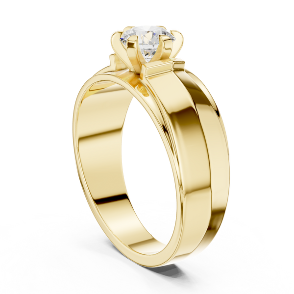Brilliant 0.8 ct Round Diamond Solitaire Lab Grown Diamond Ring