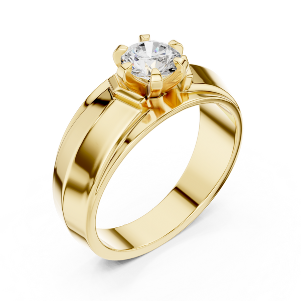 Brilliant 0.8 ct Round Diamond Solitaire Lab Grown Diamond Ring