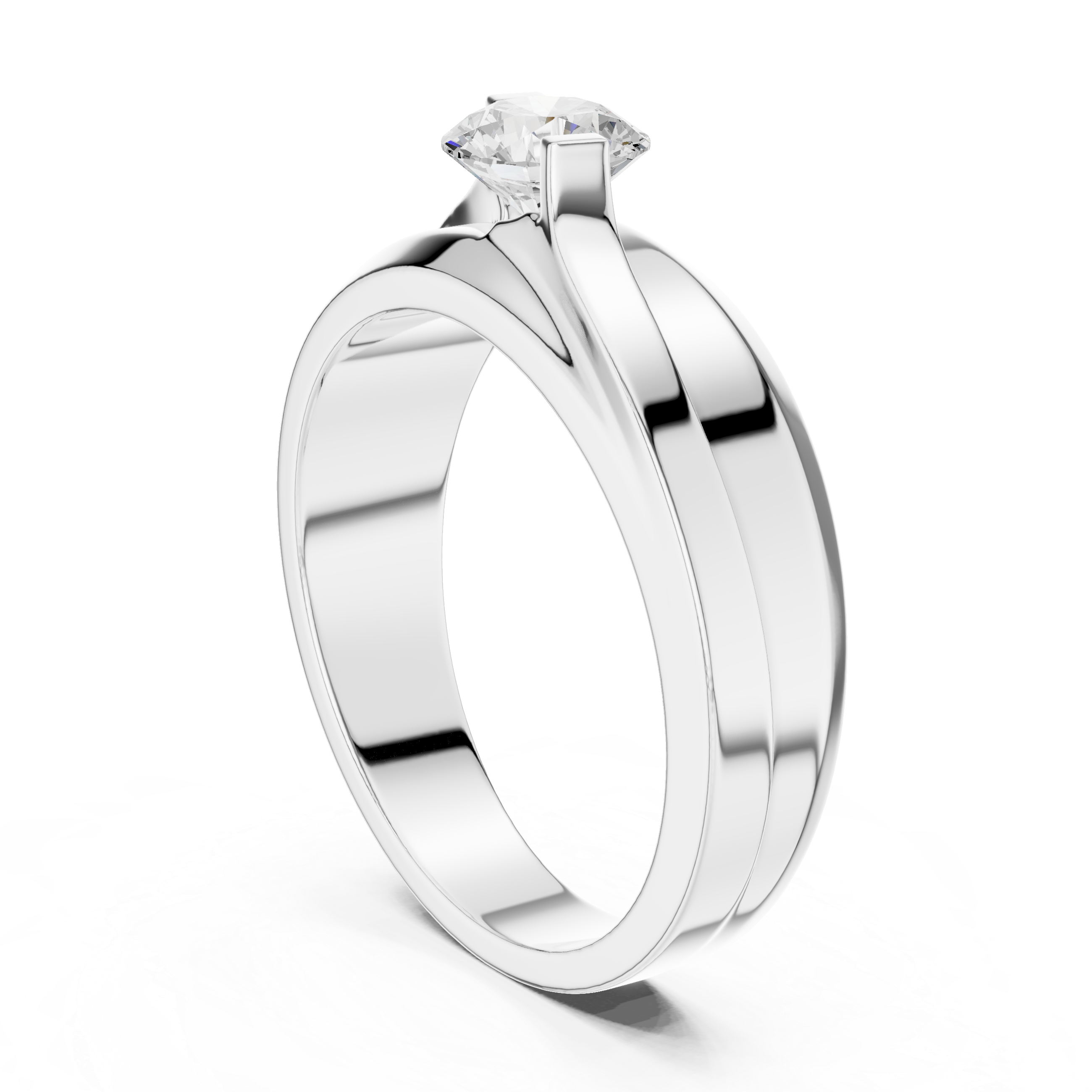 Round Solitaire Diamond Lab Grown Diamond Ring 0.8ct
