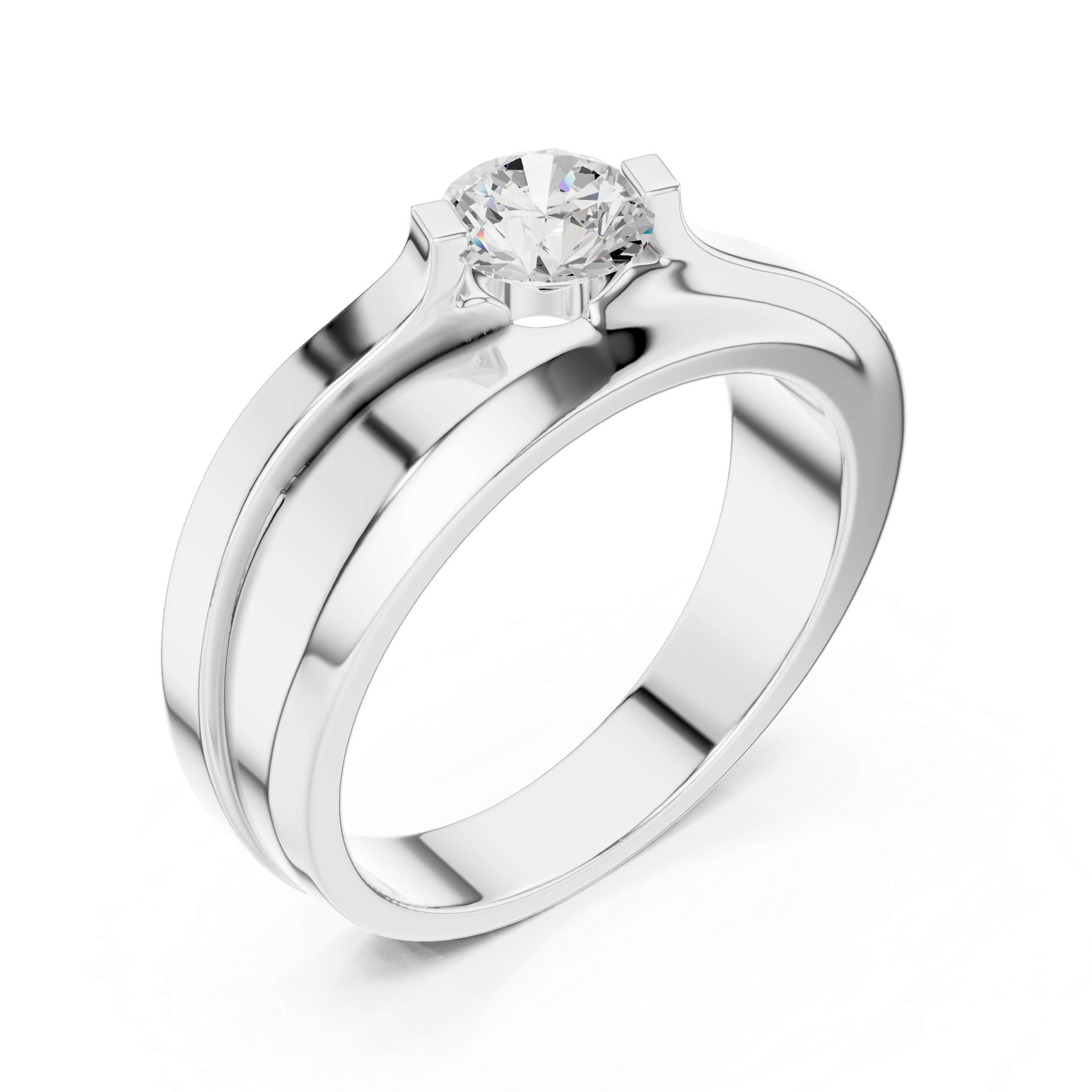 Round Solitaire Diamond Lab Grown Diamond Ring 0.8ct