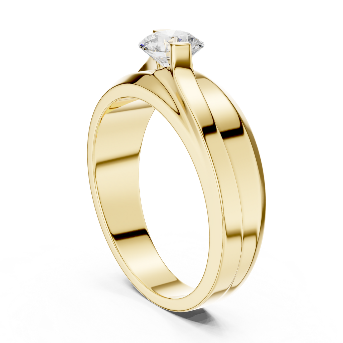 Round Solitaire Diamond Lab Grown Diamond Ring 0.8ct