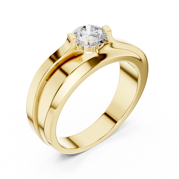Round Solitaire Diamond Lab Grown Diamond Ring 0.8ct