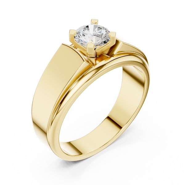 Classic 0.8 ct Round Solitaire Lab Grown Diamond Ring