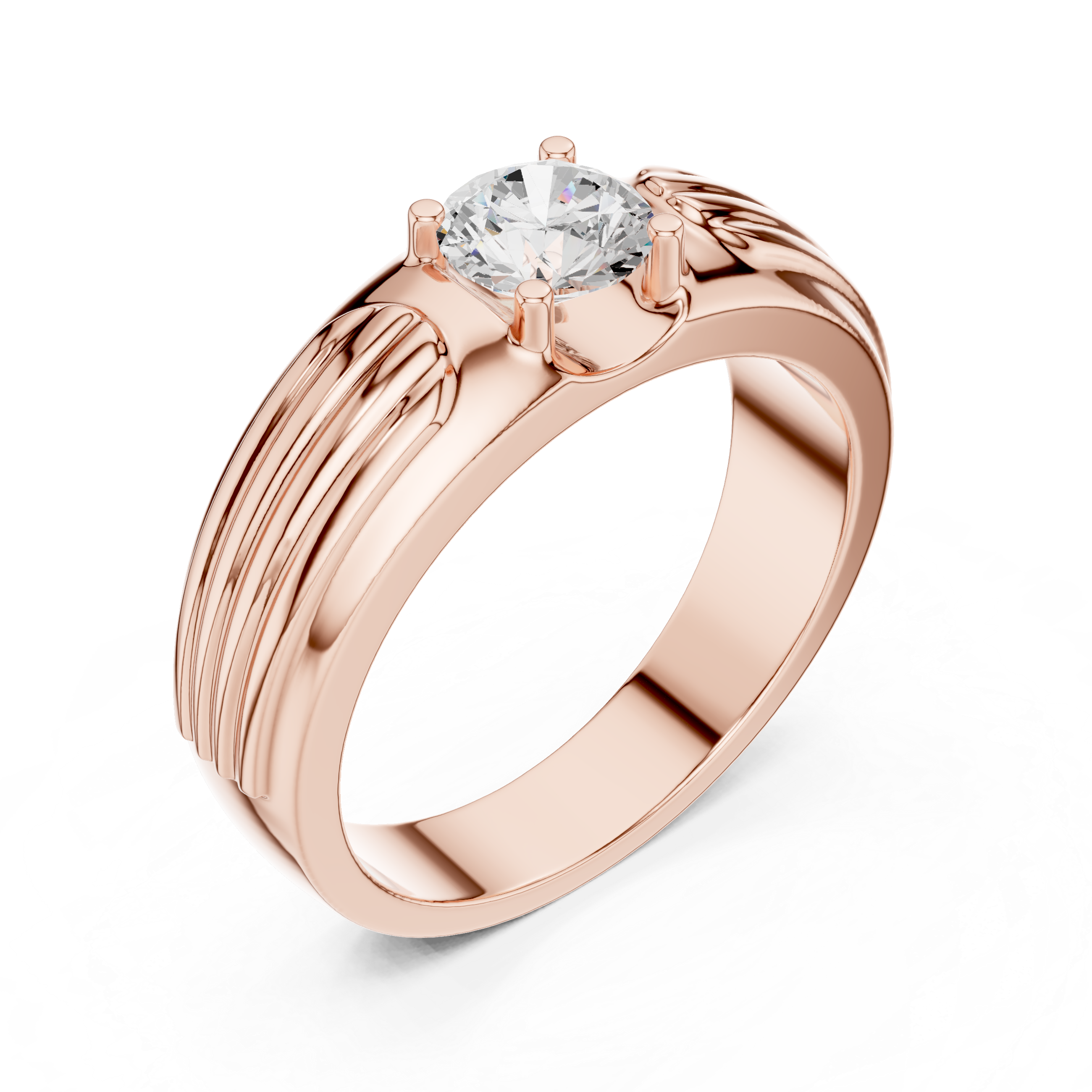 0.8 ct Round Solitaire Diamond Lab Grown Diamond Ring