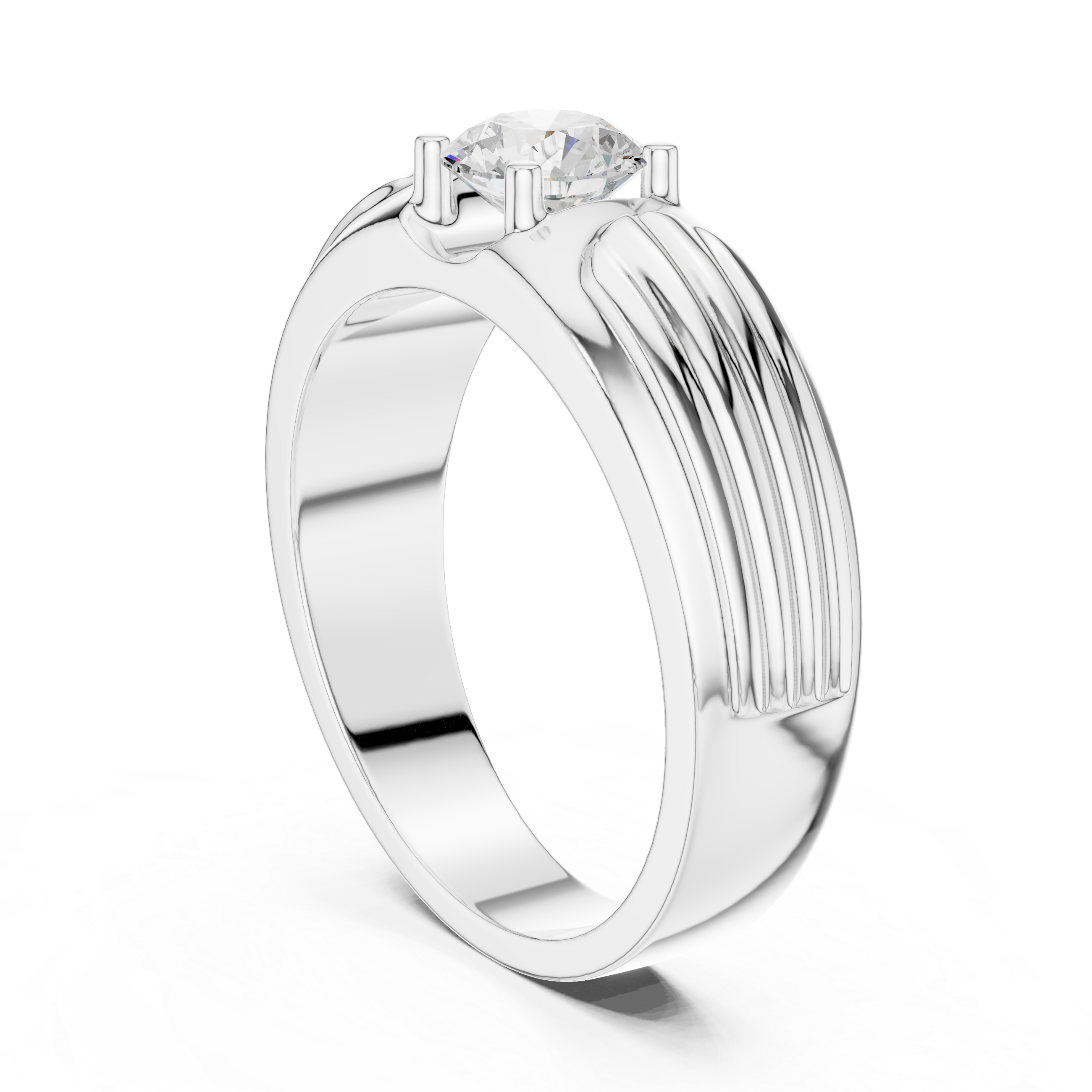 0.8 ct Round Solitaire Diamond Lab Grown Diamond Ring