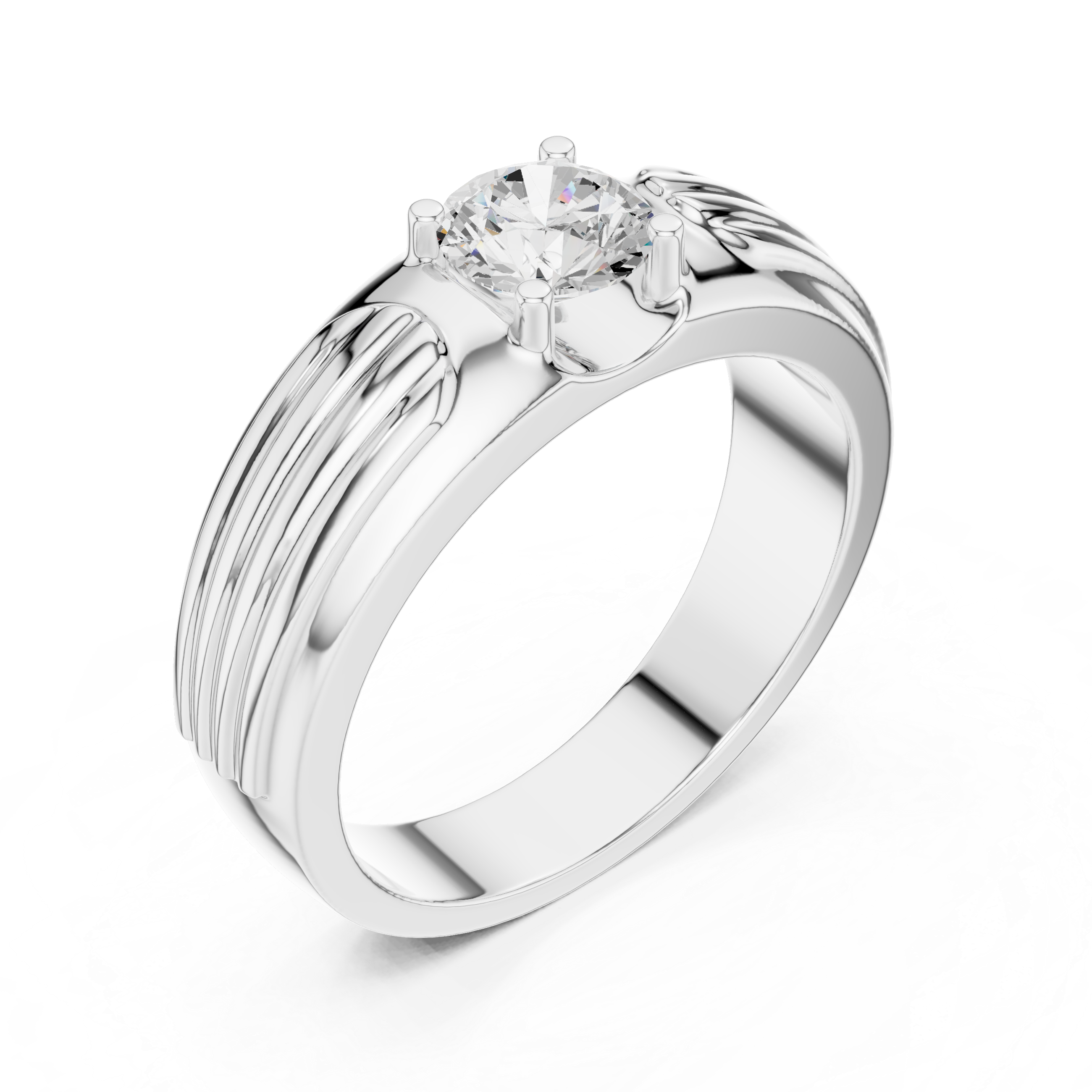 0.8 ct Round Solitaire Diamond Lab Grown Diamond Ring