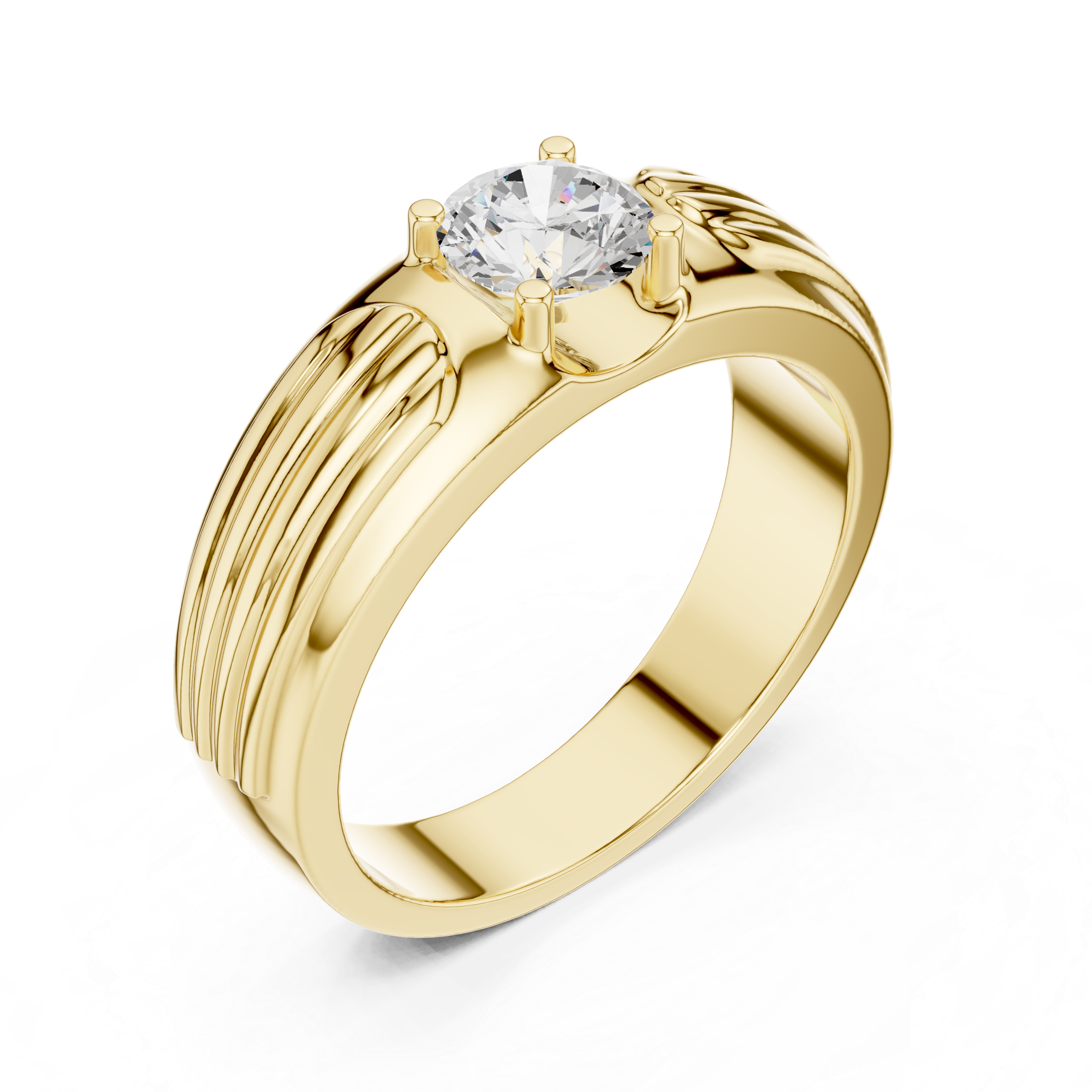 0.8 ct Round Solitaire Diamond Lab Grown Diamond Ring