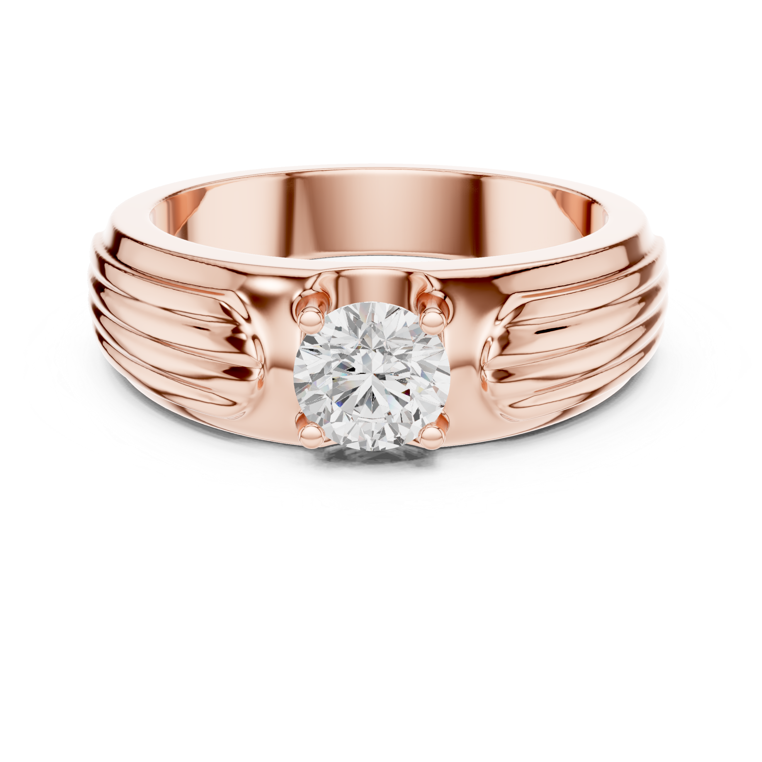 0.8 ct Round Solitaire Diamond Lab Grown Diamond Ring