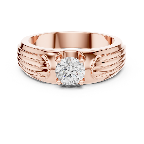 0.8 ct Round Solitaire Diamond Lab Grown Diamond Ring