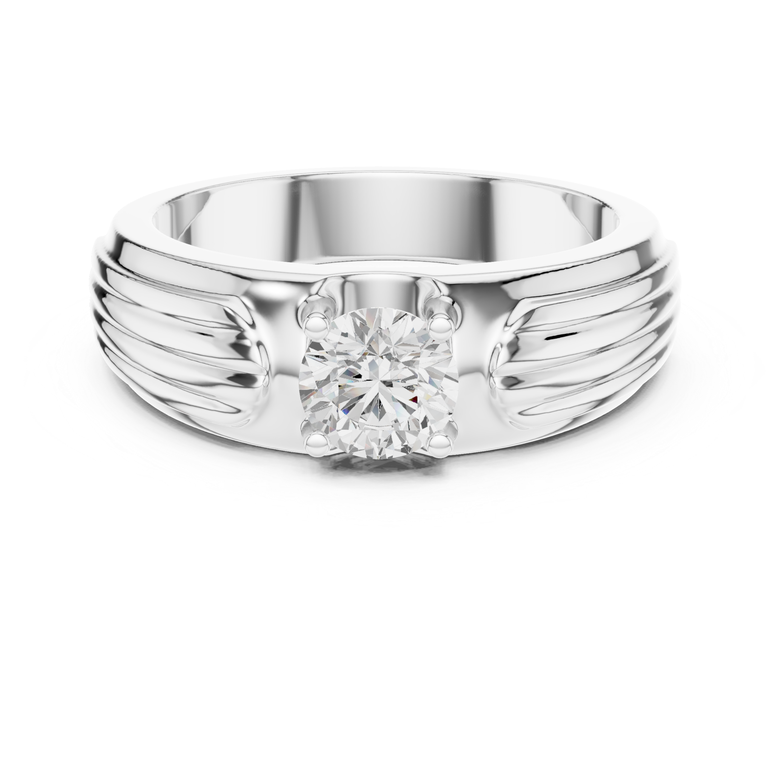 0.8 ct Round Solitaire Diamond Lab Grown Diamond Ring