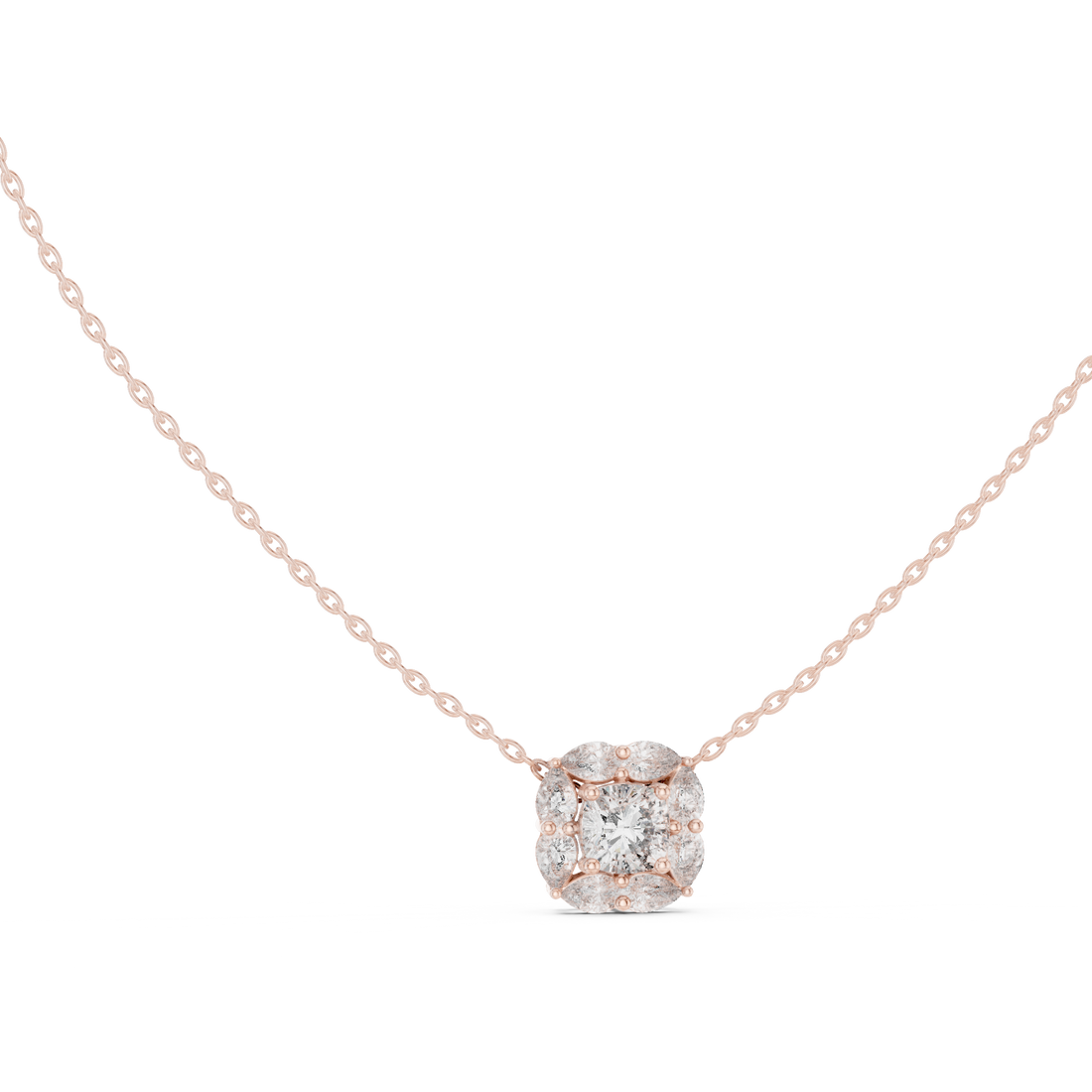 Sharp Lining lab grown diamond pendant