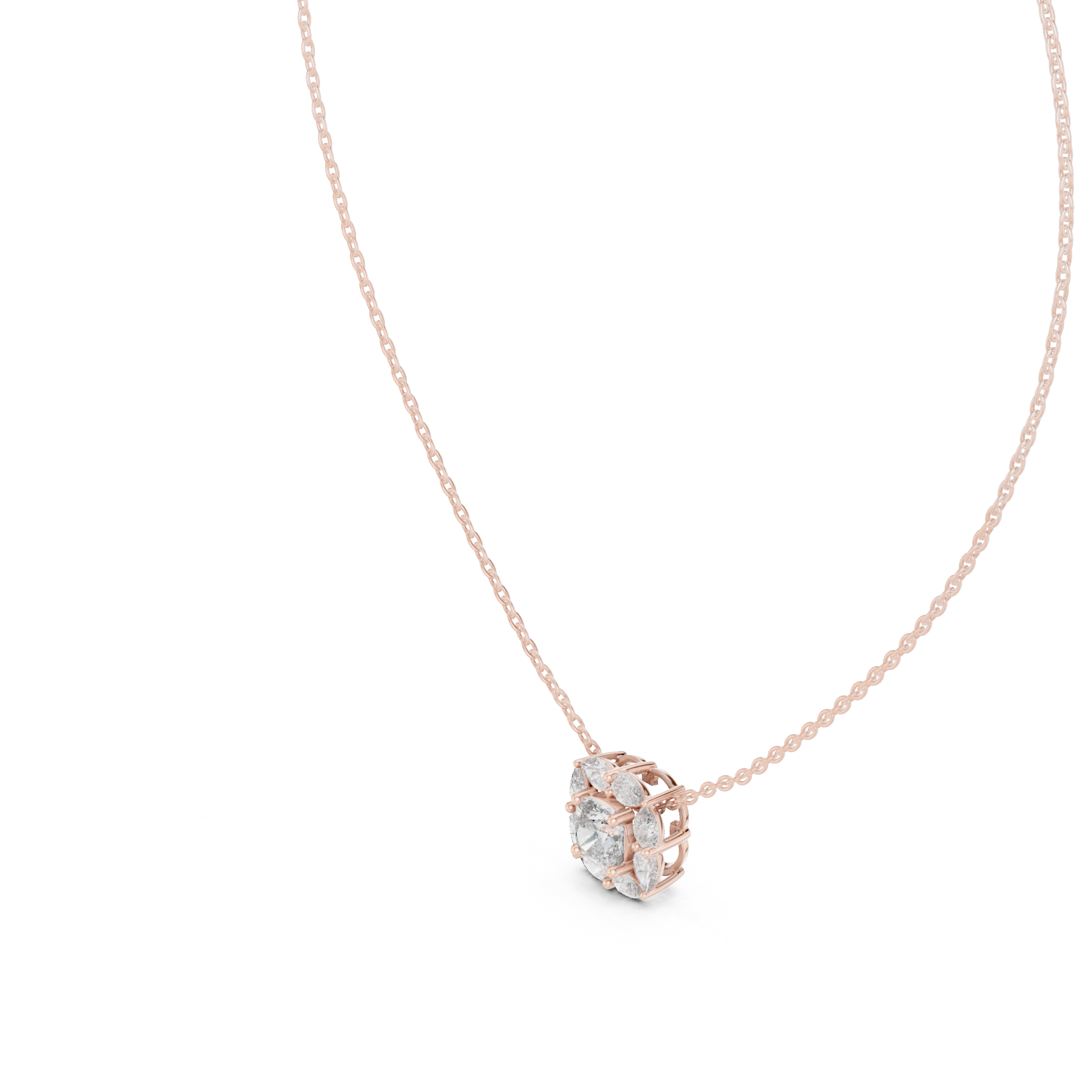 Sharp Lining lab grown diamond pendant