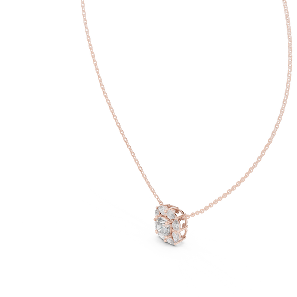 Sharp Lining lab grown diamond pendant