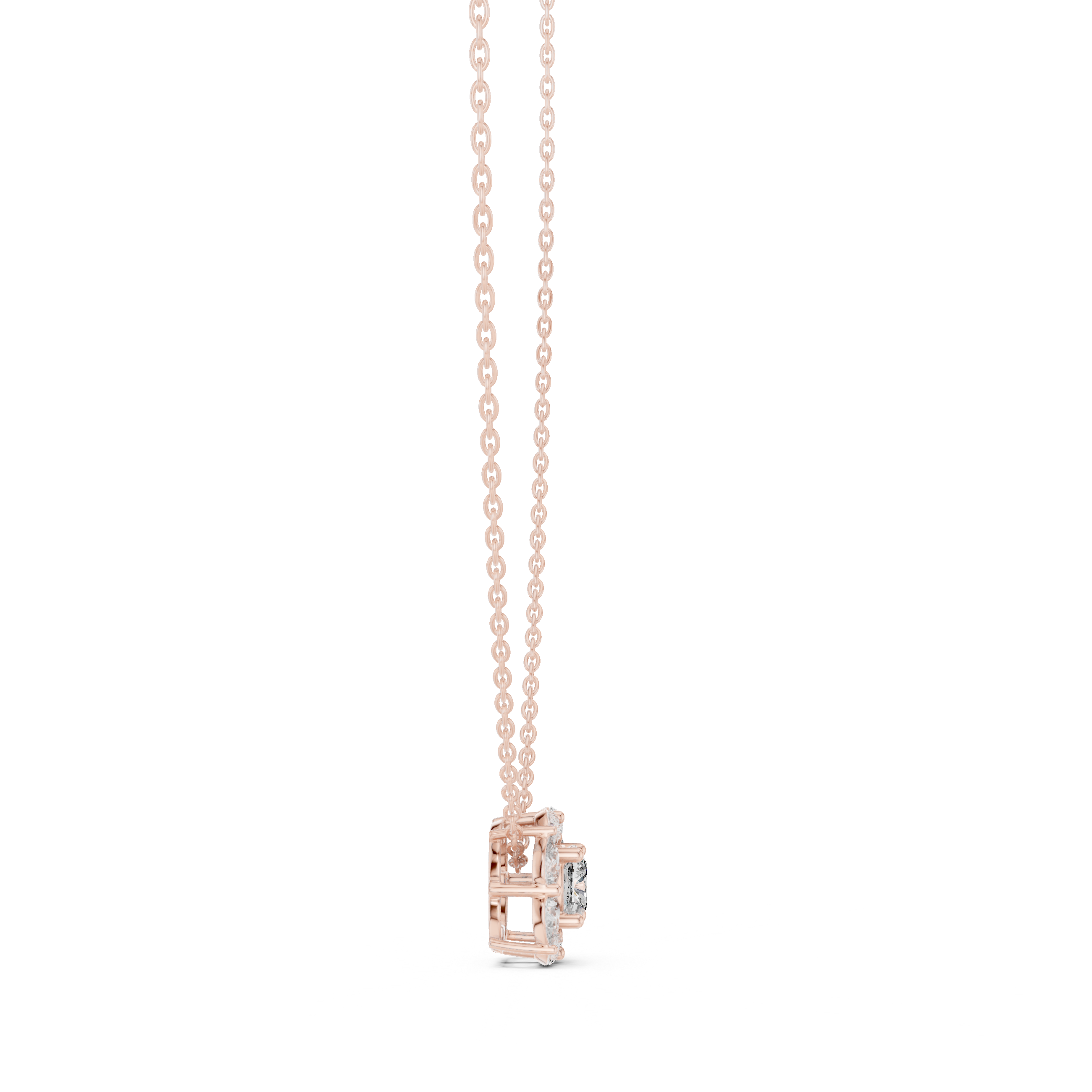 Sharp Lining lab grown diamond pendant