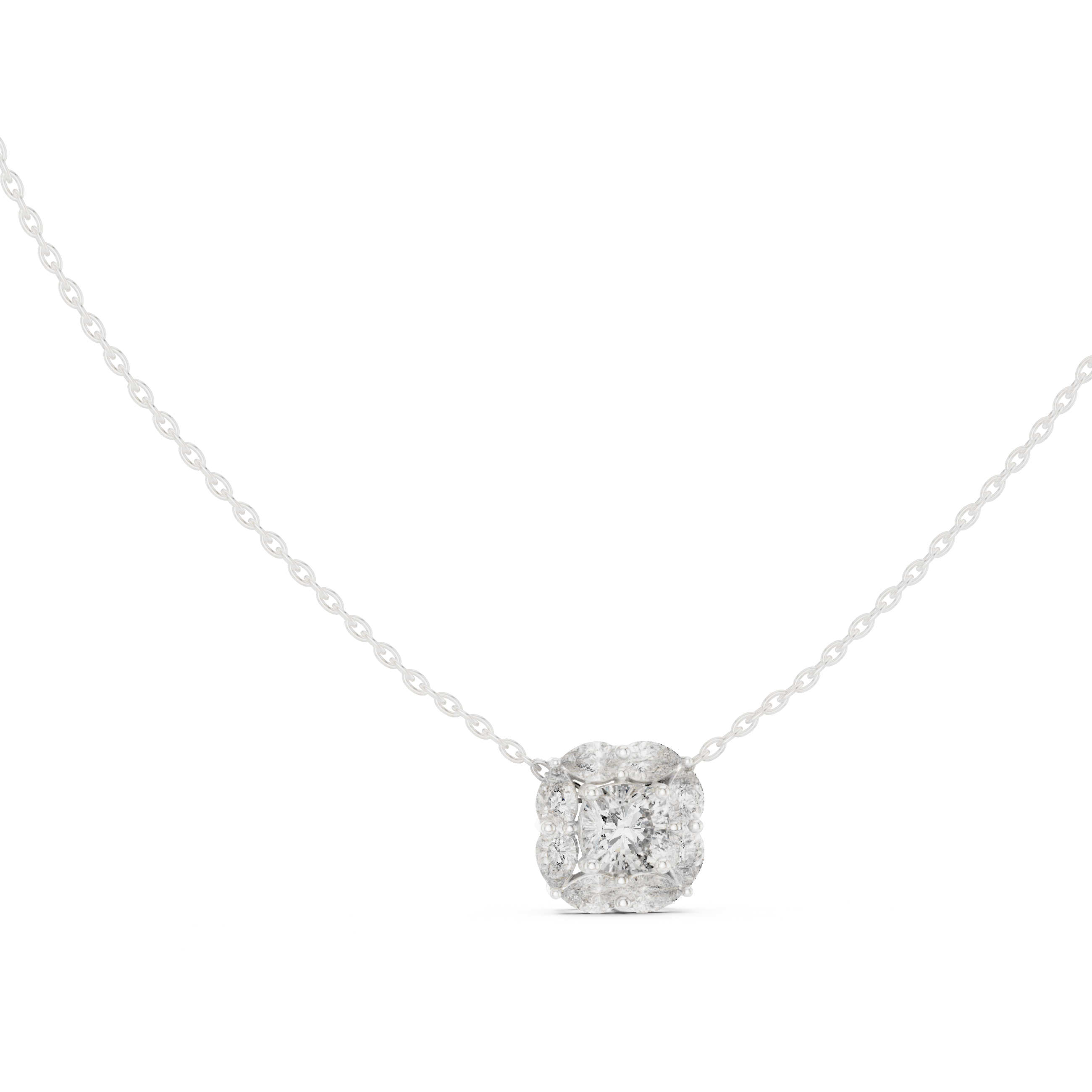 Sharp Lining lab grown diamond pendant