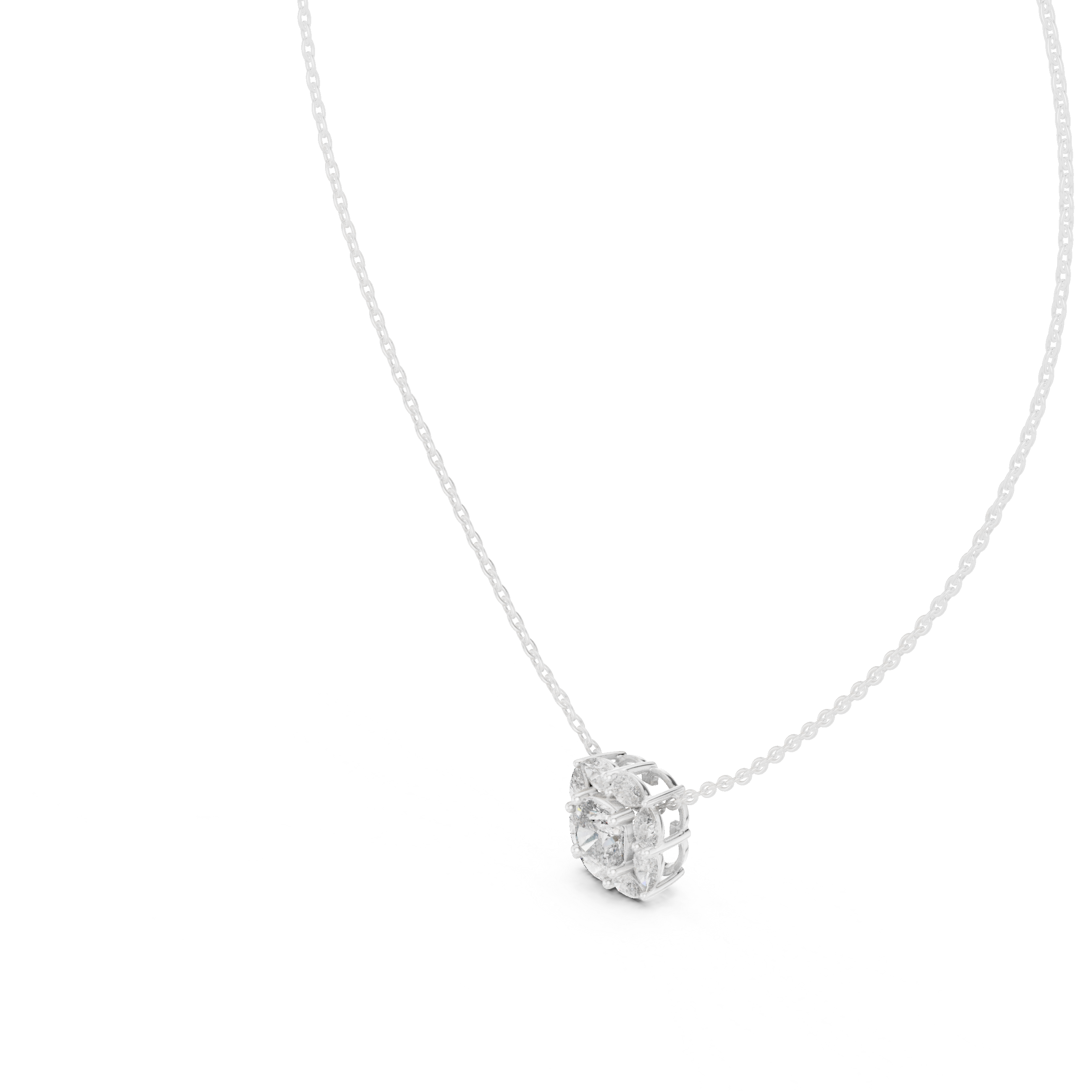 Sharp Lining lab grown diamond pendant