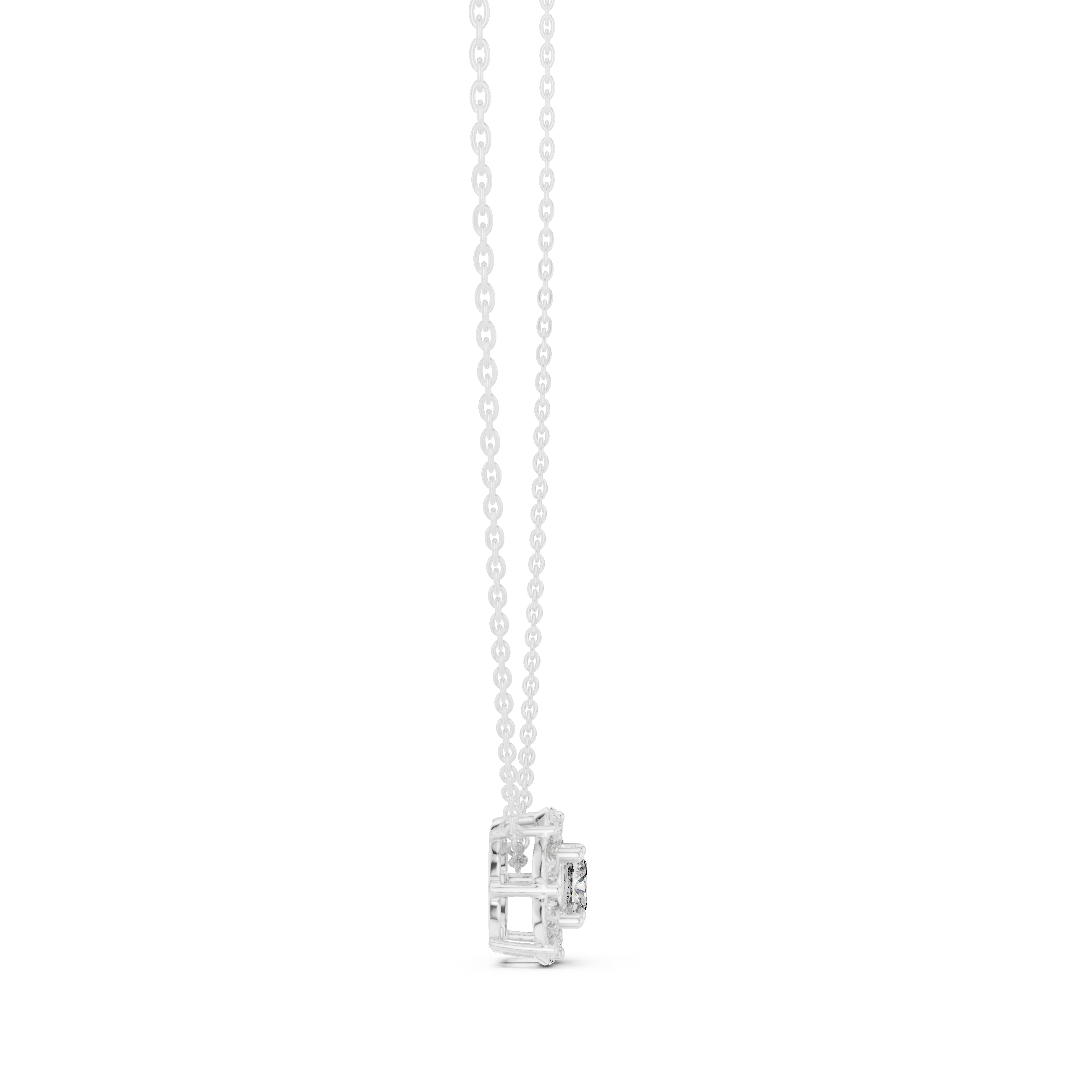 Sharp Lining lab grown diamond pendant