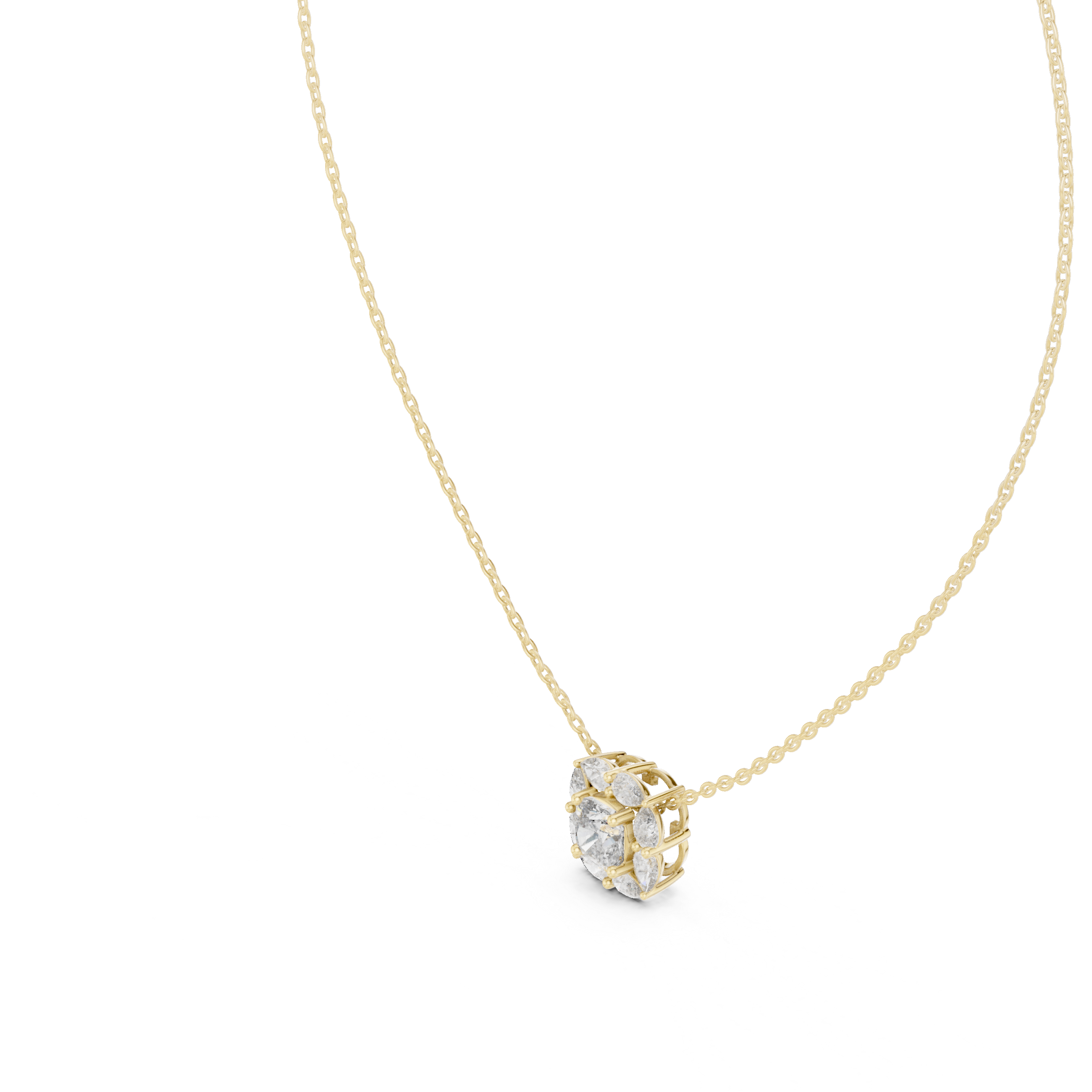 Sharp Lining lab grown diamond pendant