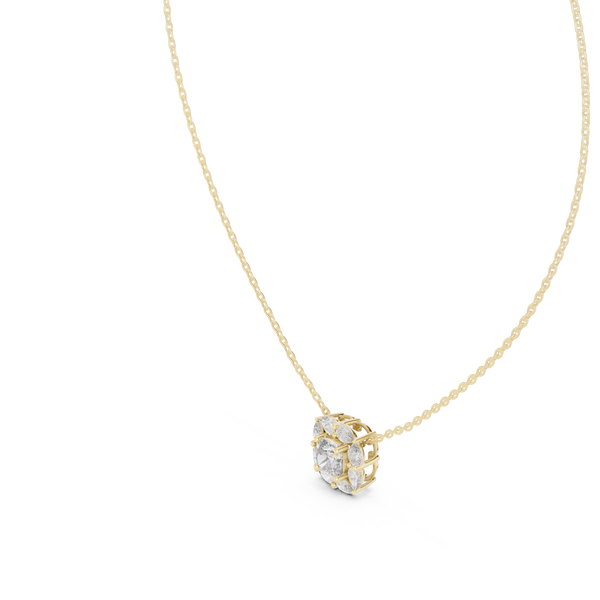 Sharp Lining lab grown diamond pendant