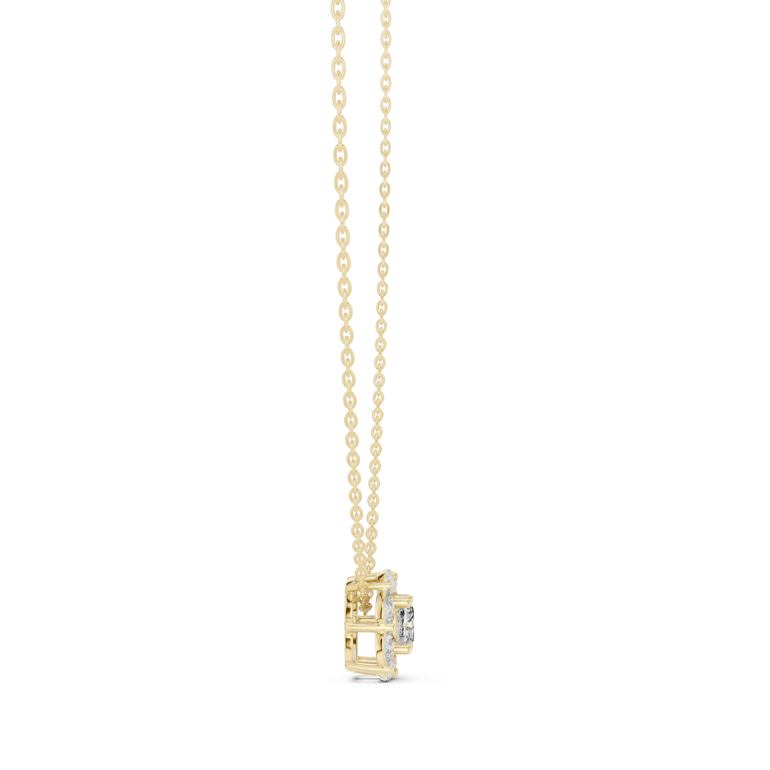 Sharp Lining lab grown diamond pendant
