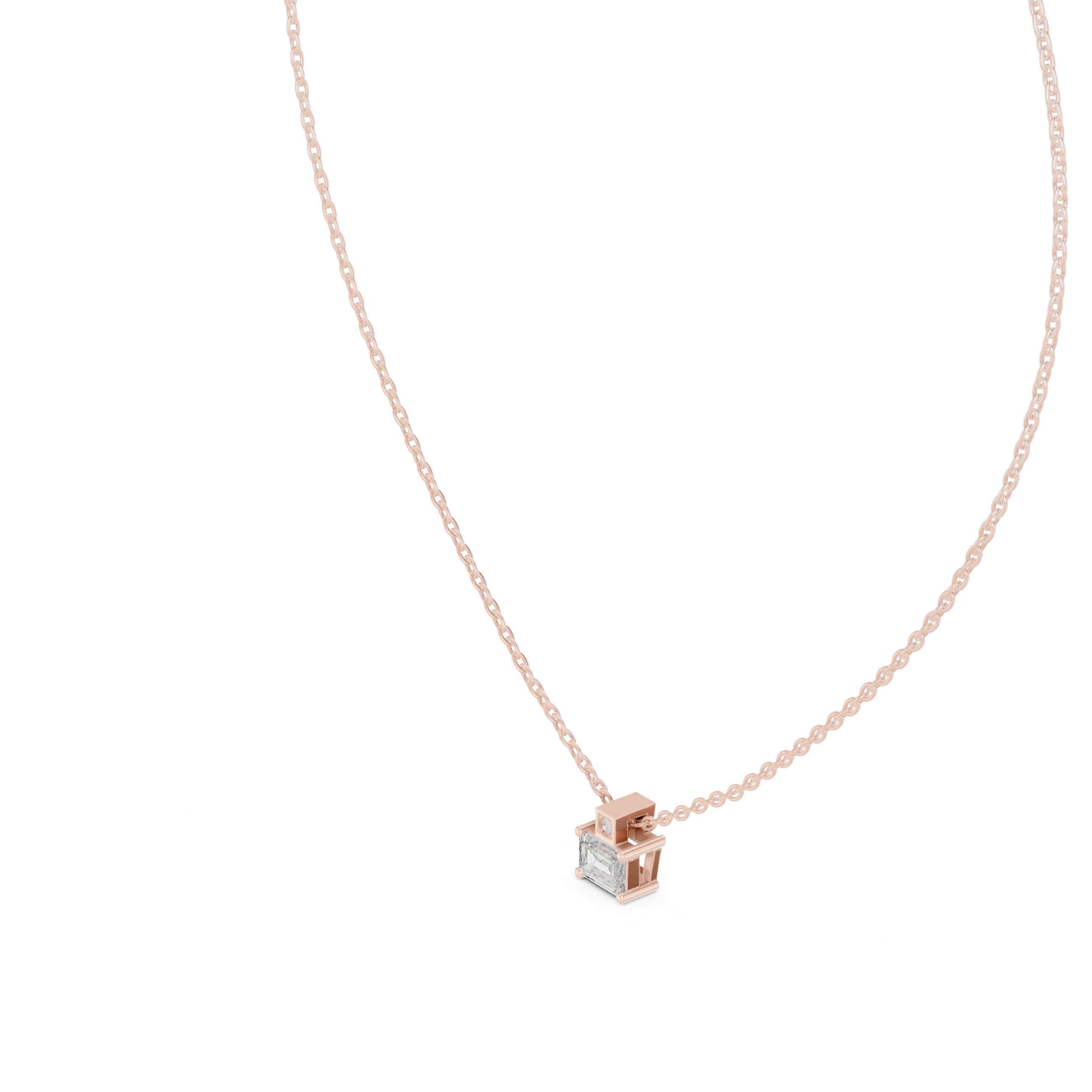 Soft Whisper lab grown diamond pendant