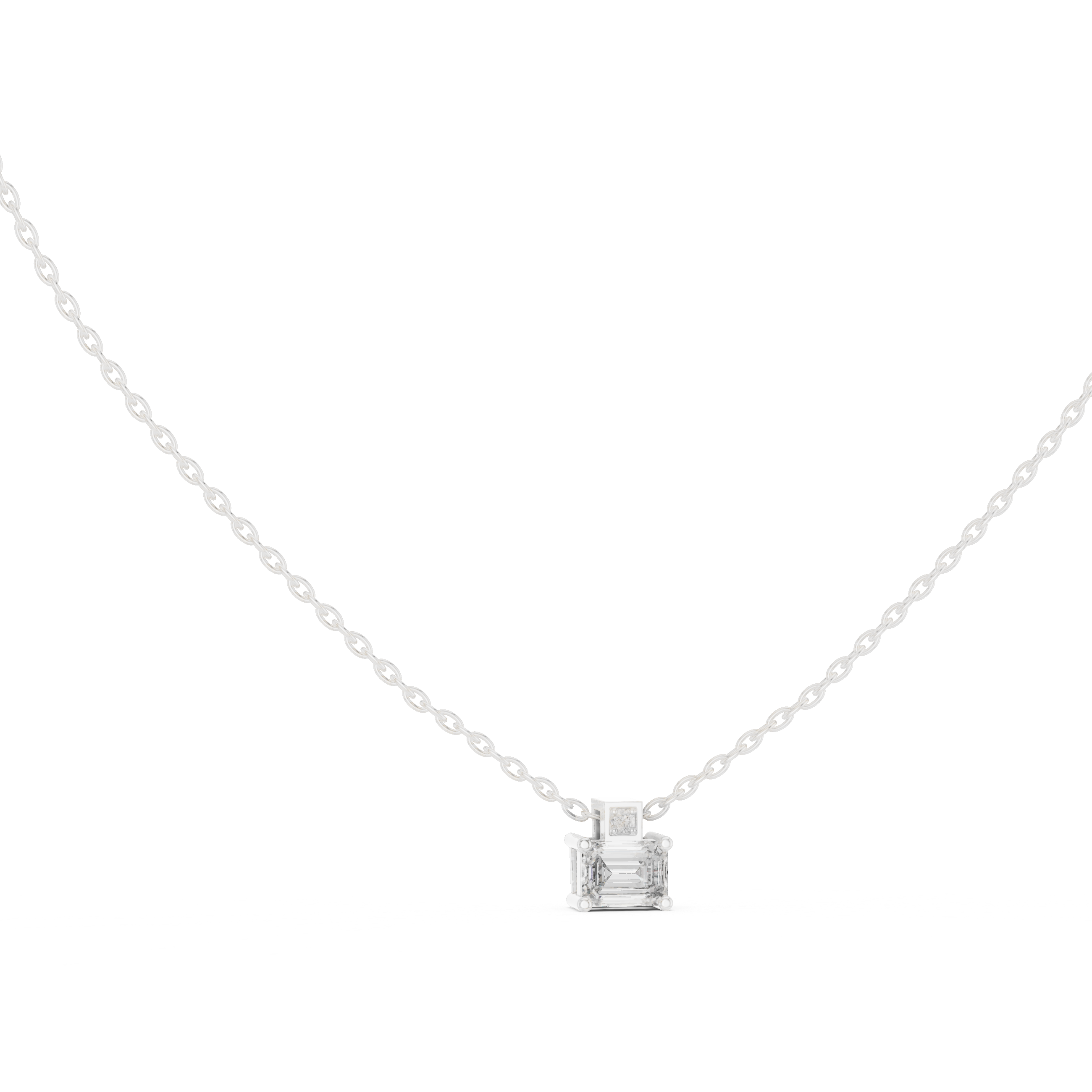 Soft Whisper lab grown diamond pendant