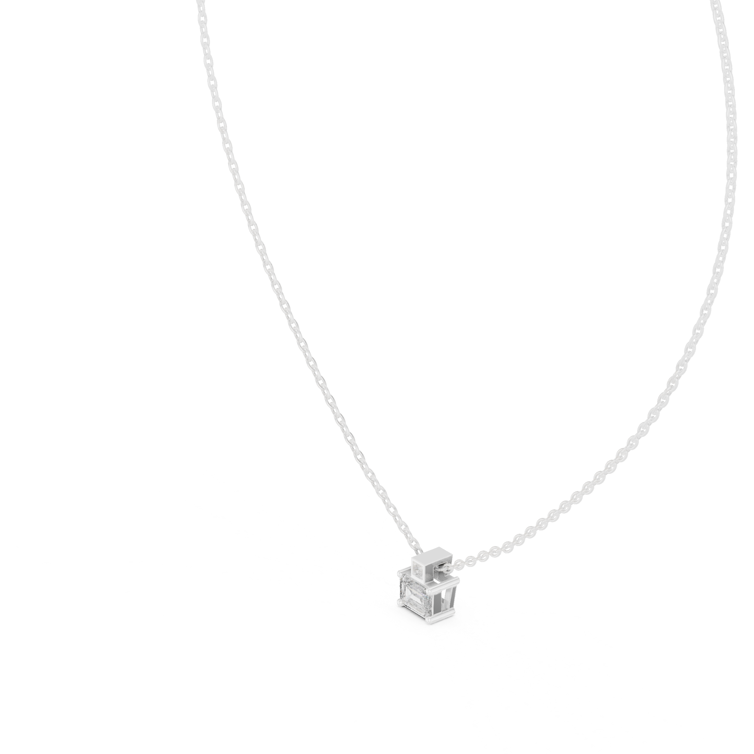 Soft Whisper lab grown diamond pendant