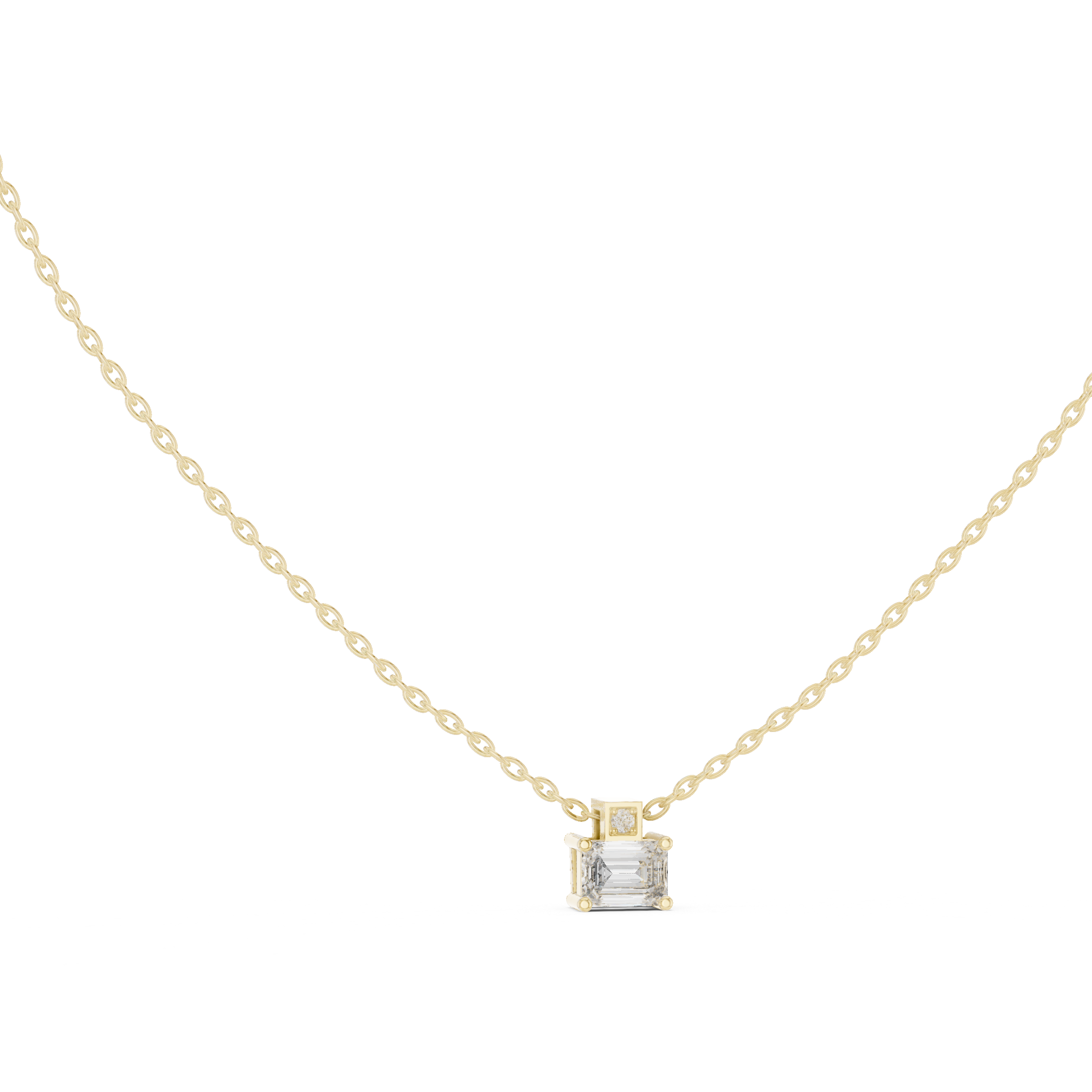 Soft Whisper lab grown diamond pendant