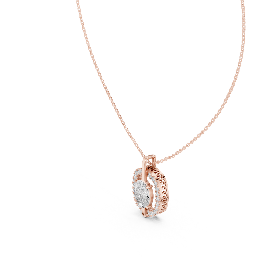 Crystal Clear lab grown diamond pendant