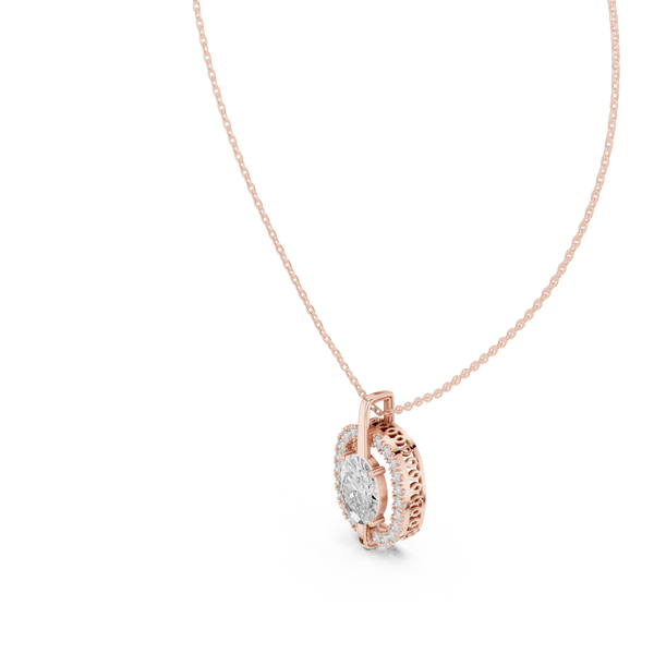 Crystal Clear lab grown diamond pendant