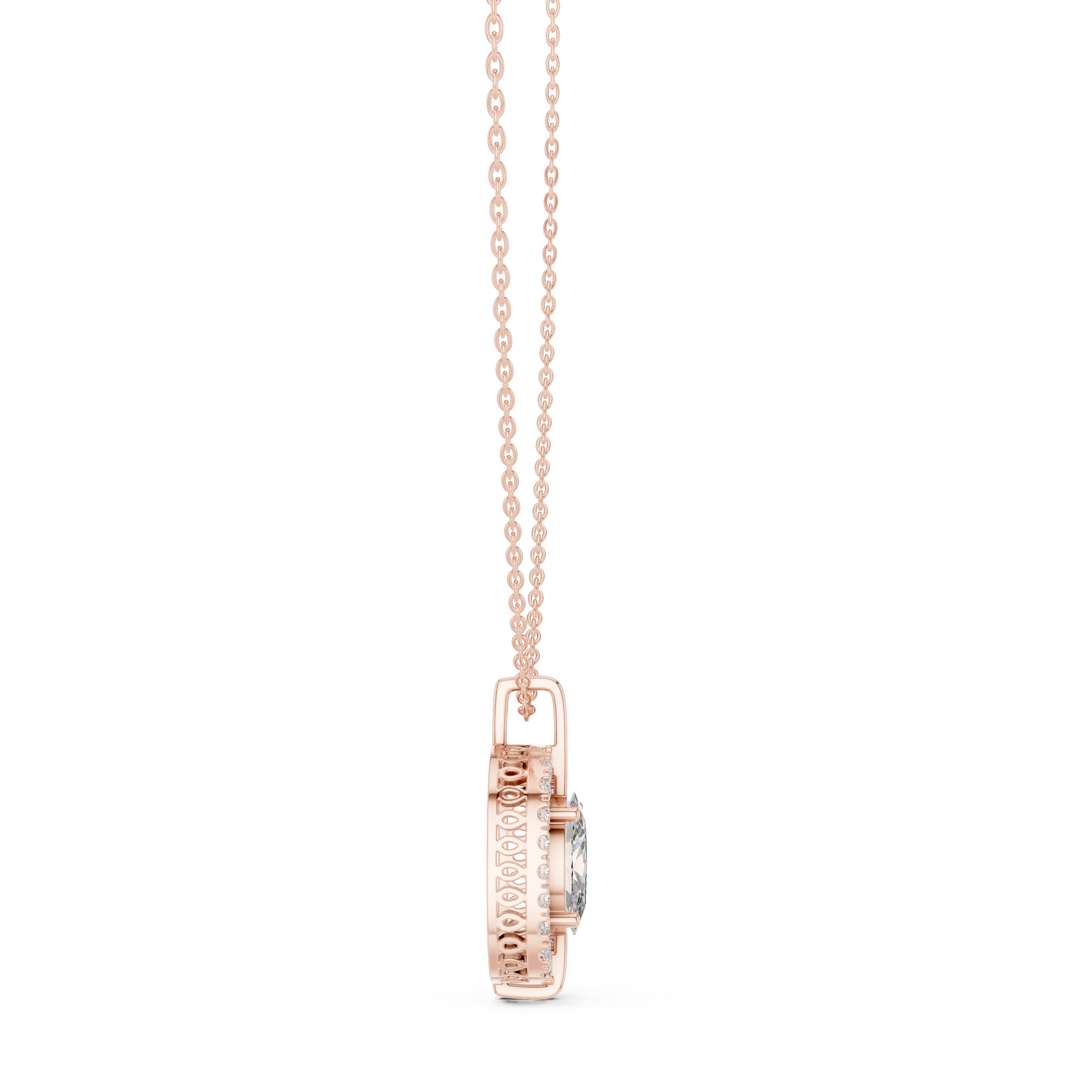 Crystal Clear lab grown diamond pendant