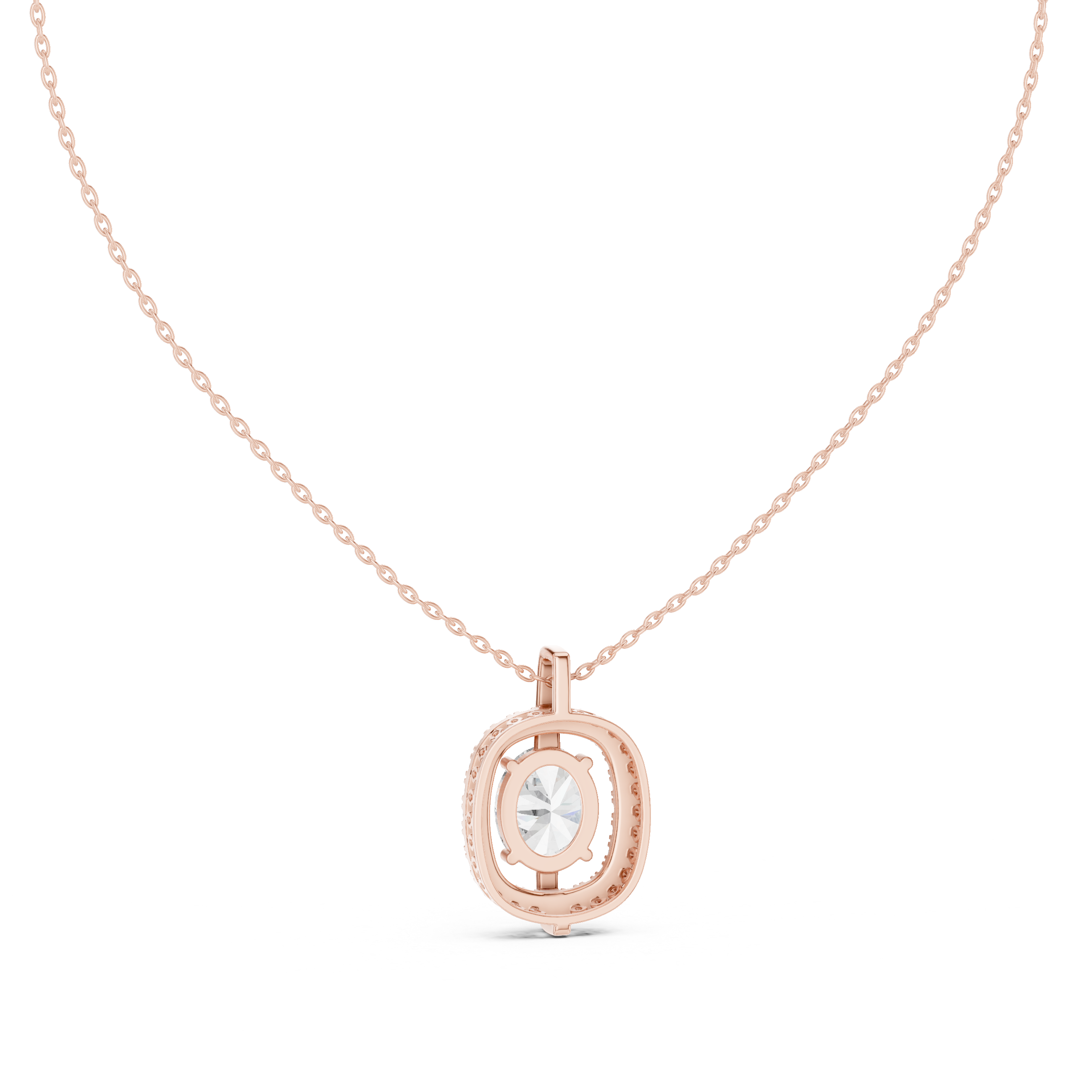 Crystal Clear lab grown diamond pendant