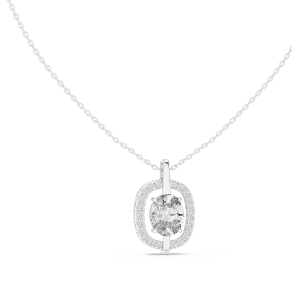 Crystal Clear lab grown diamond pendant