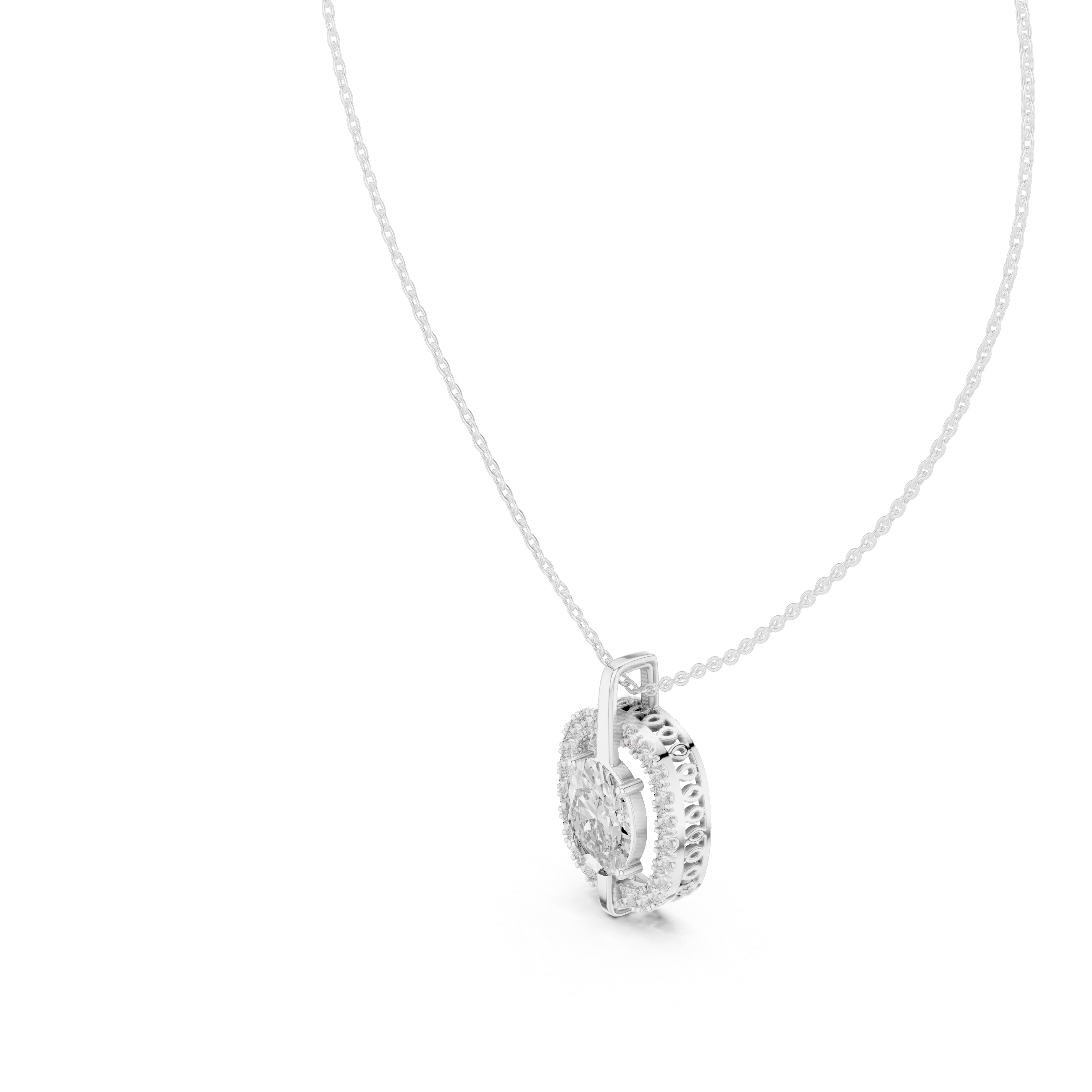 Crystal Clear lab grown diamond pendant