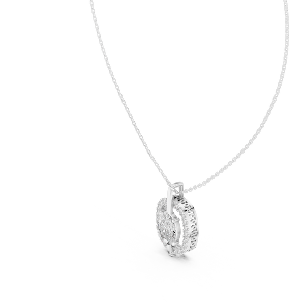 Crystal Clear lab grown diamond pendant