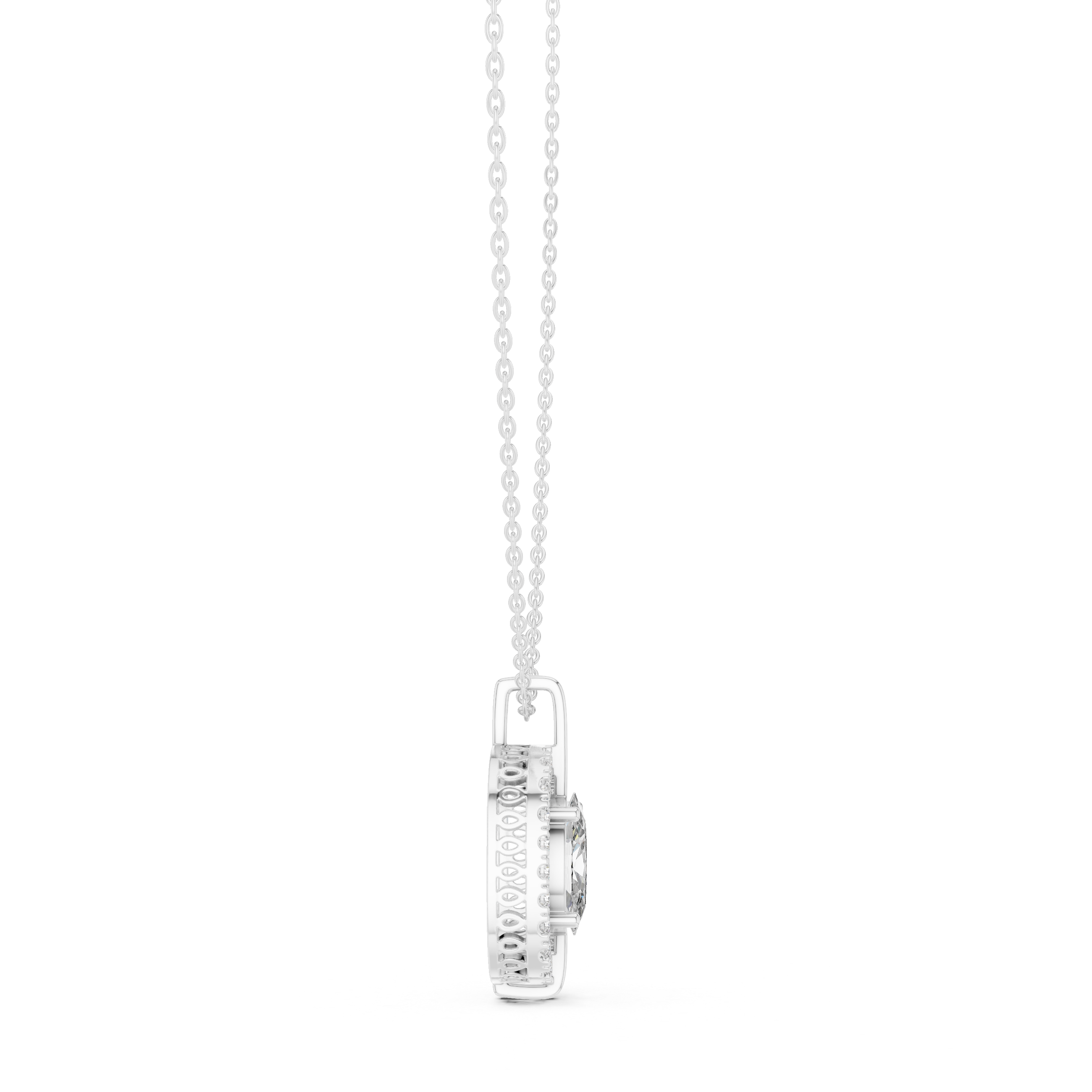 Crystal Clear lab grown diamond pendant