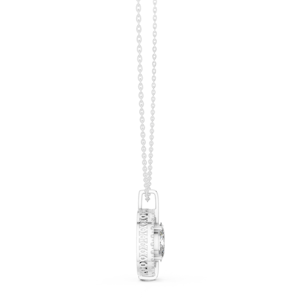 Crystal Clear lab grown diamond pendant