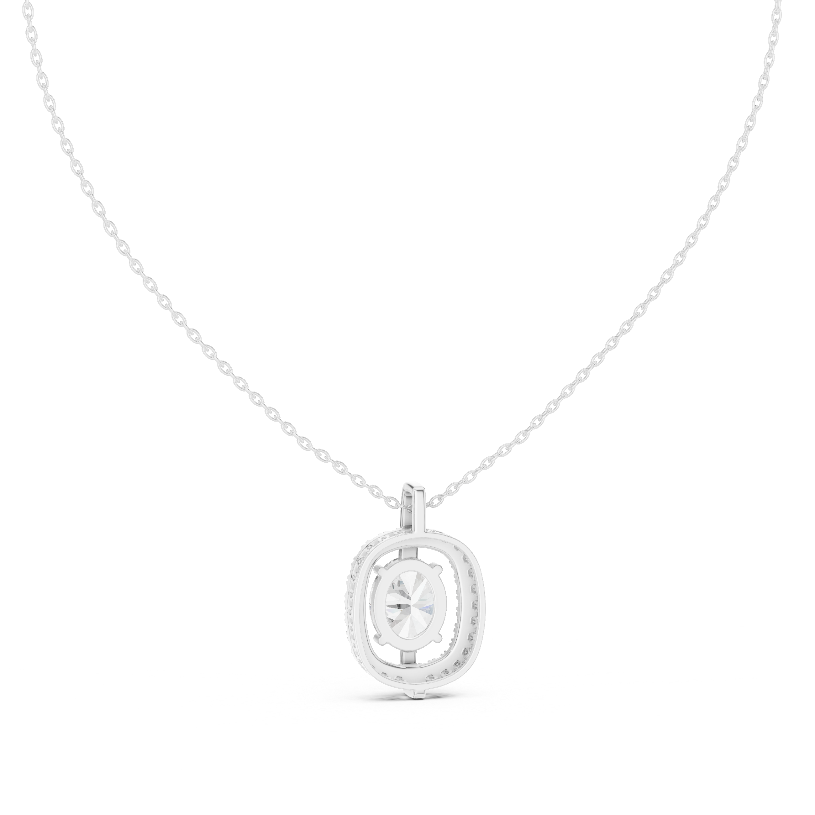 Crystal Clear lab grown diamond pendant