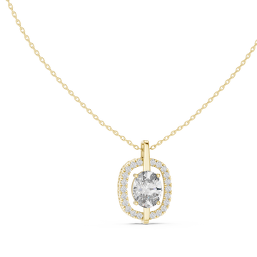 Crystal Clear lab grown diamond pendant
