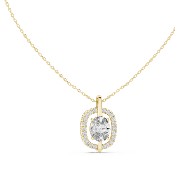 Crystal Clear lab grown diamond pendant