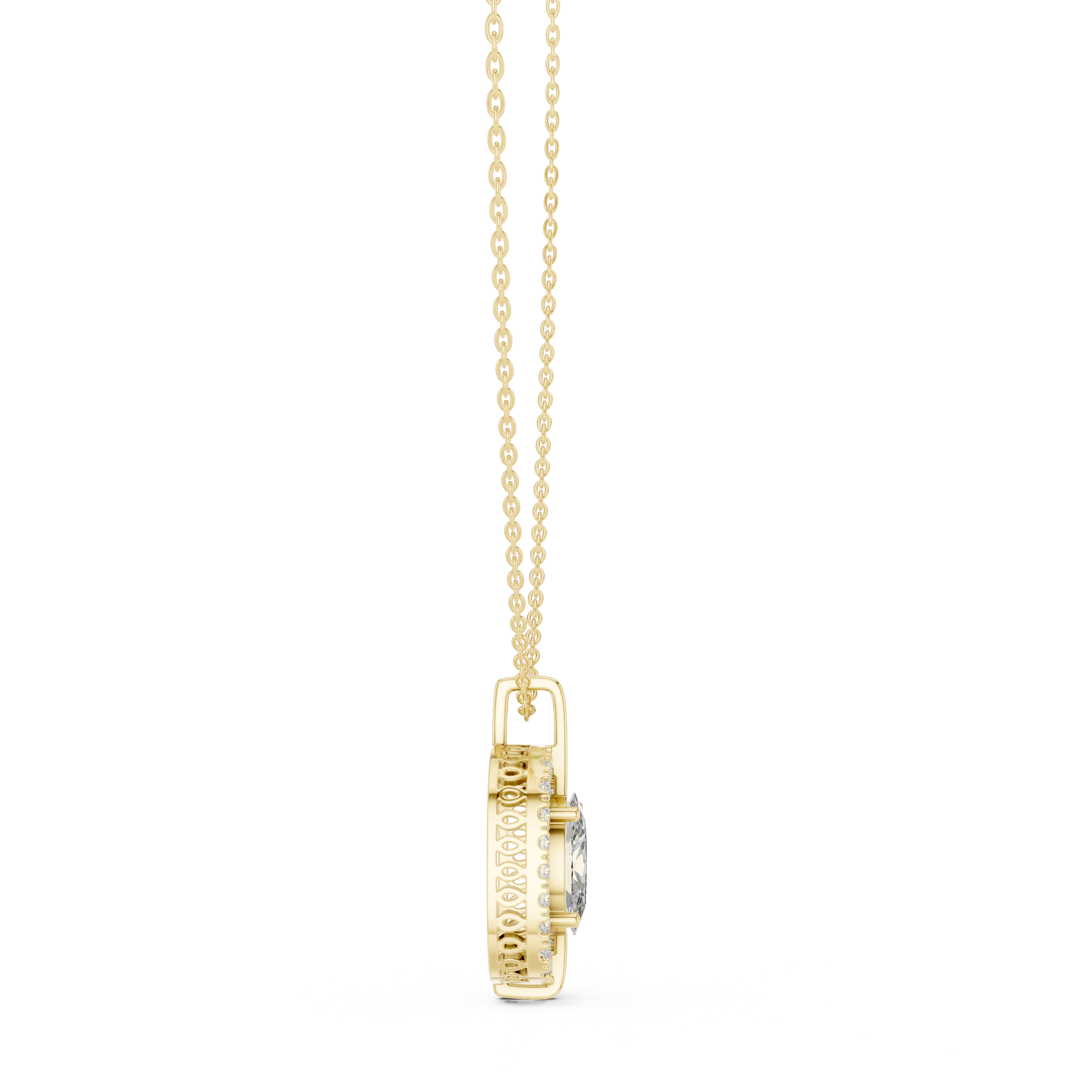 Crystal Clear lab grown diamond pendant