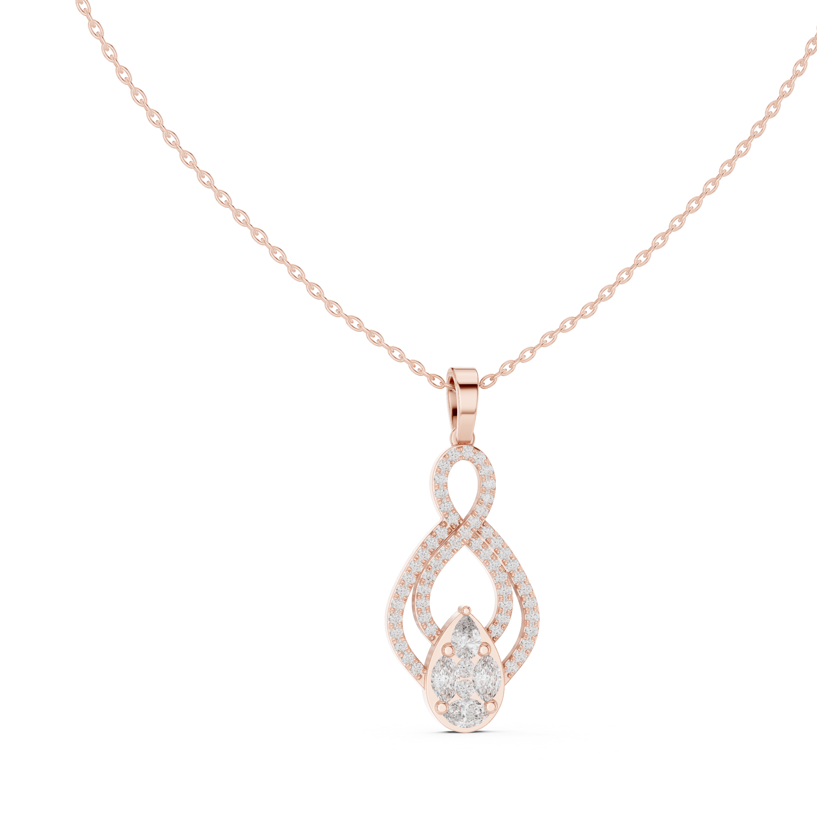 Golden Hour lab grown diamond pendant